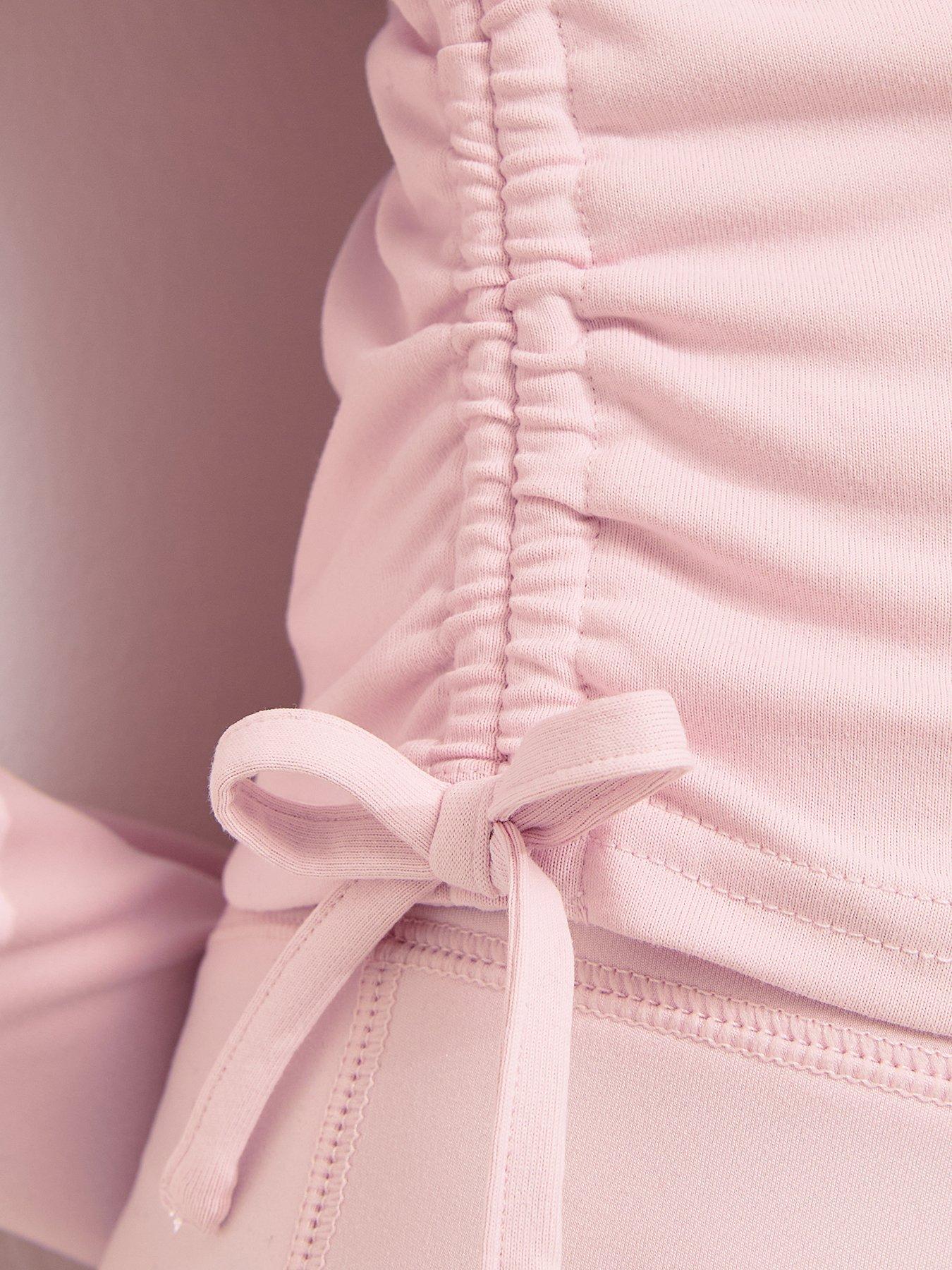 Image 5 of 5 of New Look 915 Girls Zip Through Ruched Side Seam Hoodie - Light Pink