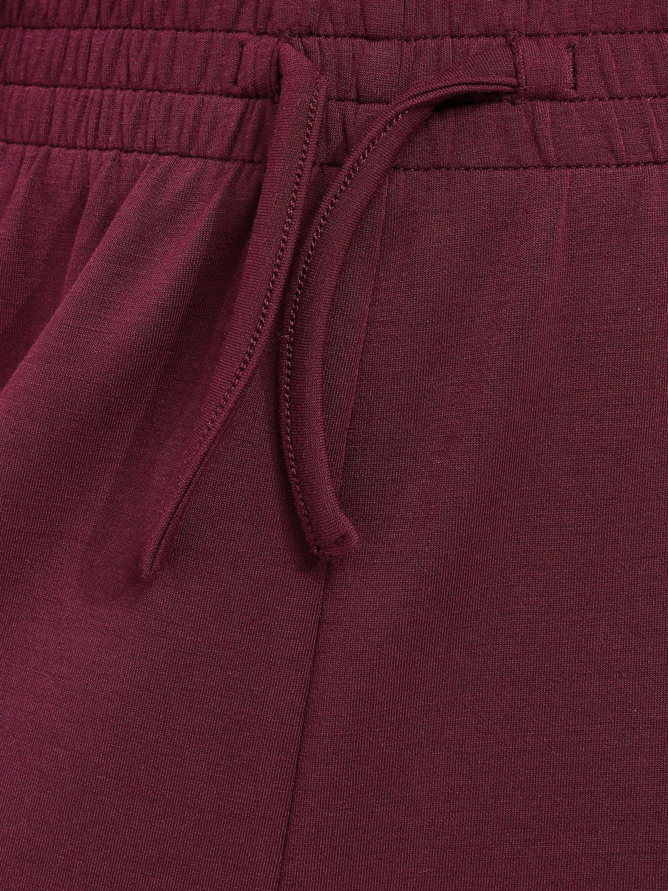 Image 5 of 5 of New Look 915 Girls Wide Leg Soft Touch Jogging Bottoms - Dark Red