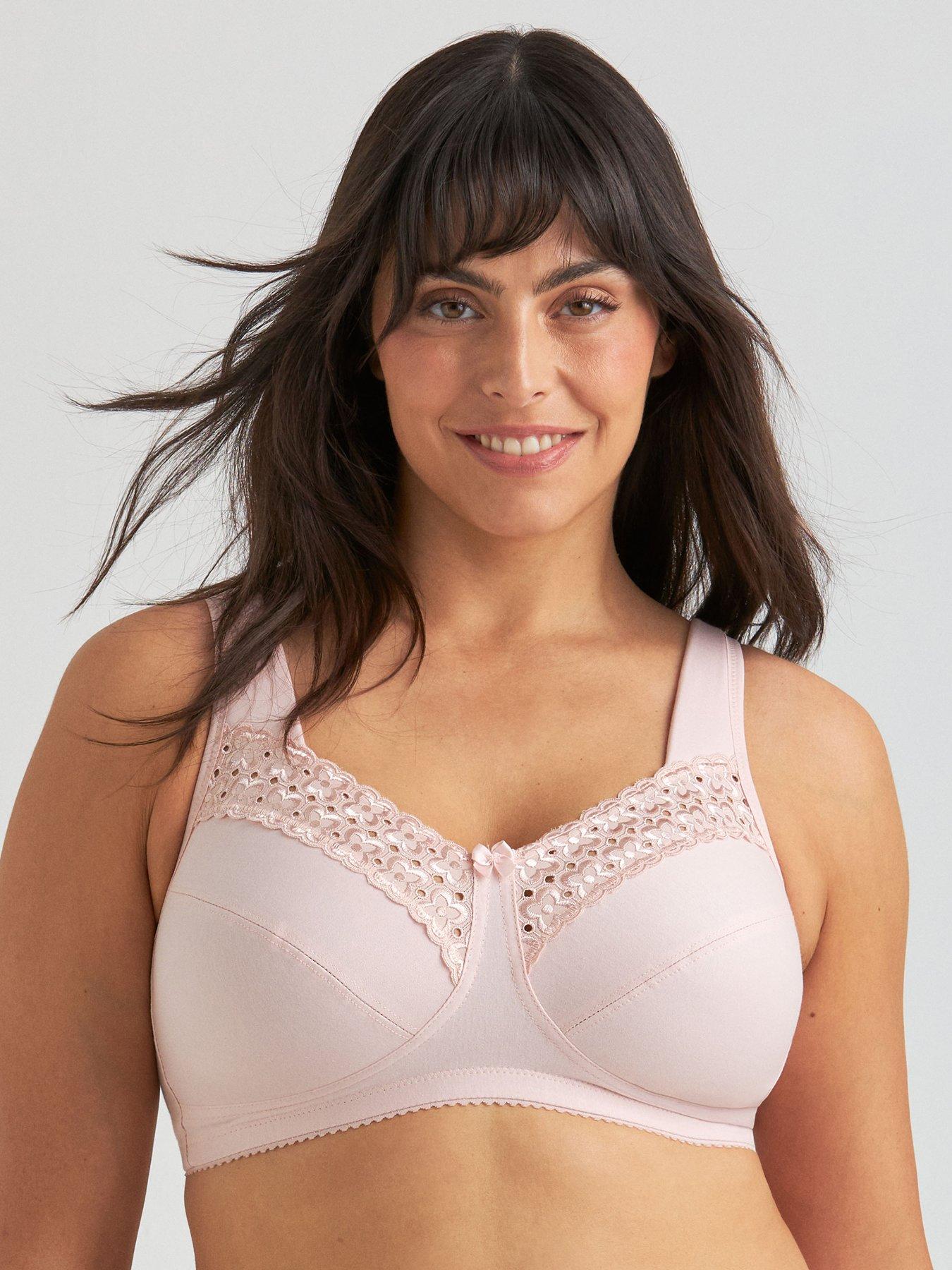 Miss Mary of Sweden Broderie Anglaise Non-wired Bra - Dusty Pink