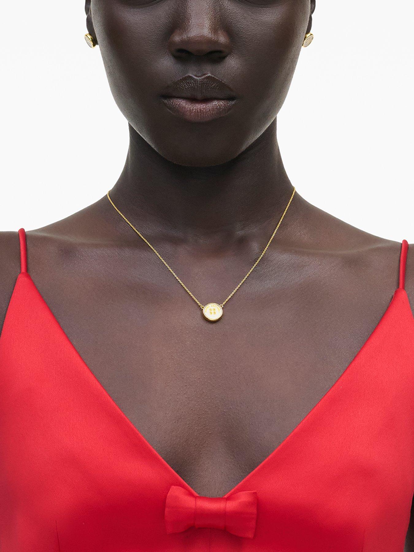 Image 2 of 4 of MARC JACOBS Button Pendant Necklace - Gold