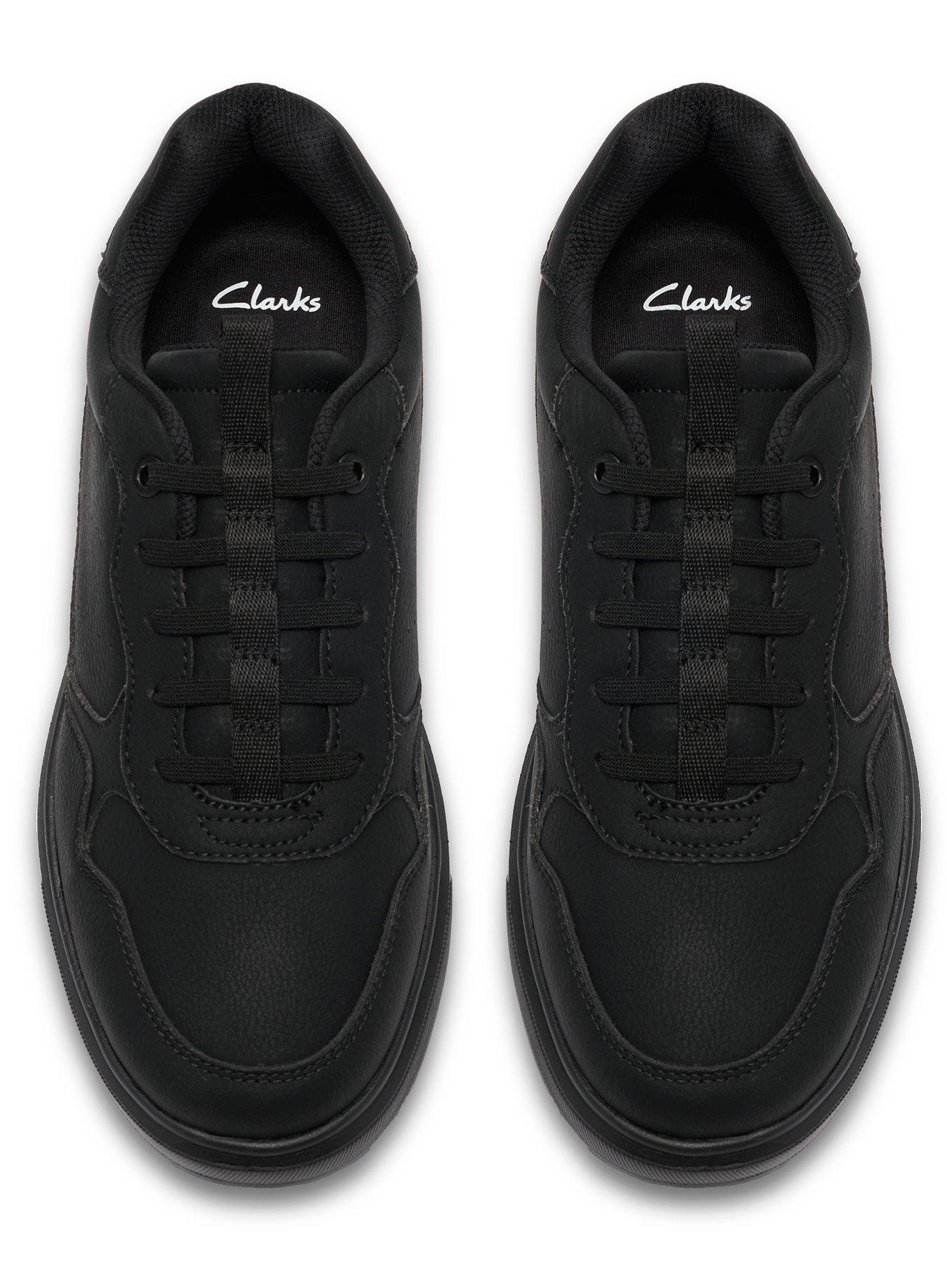 Image 4 of 6 of Clarks Youth Dawley Sport Leather Trainer - Black