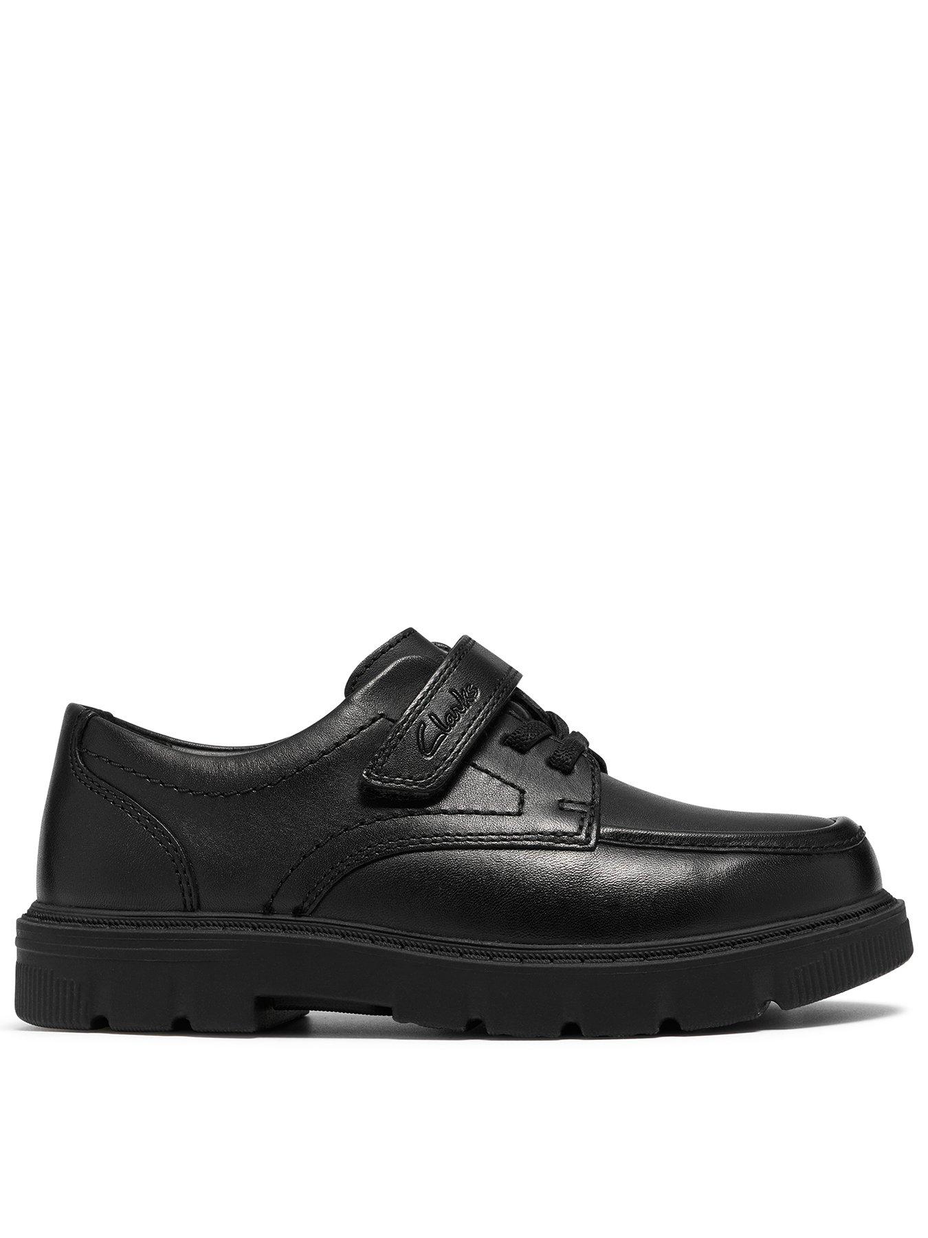 Clarks Junior Lorcam Lane Lace-up Leather Shoe - Black
