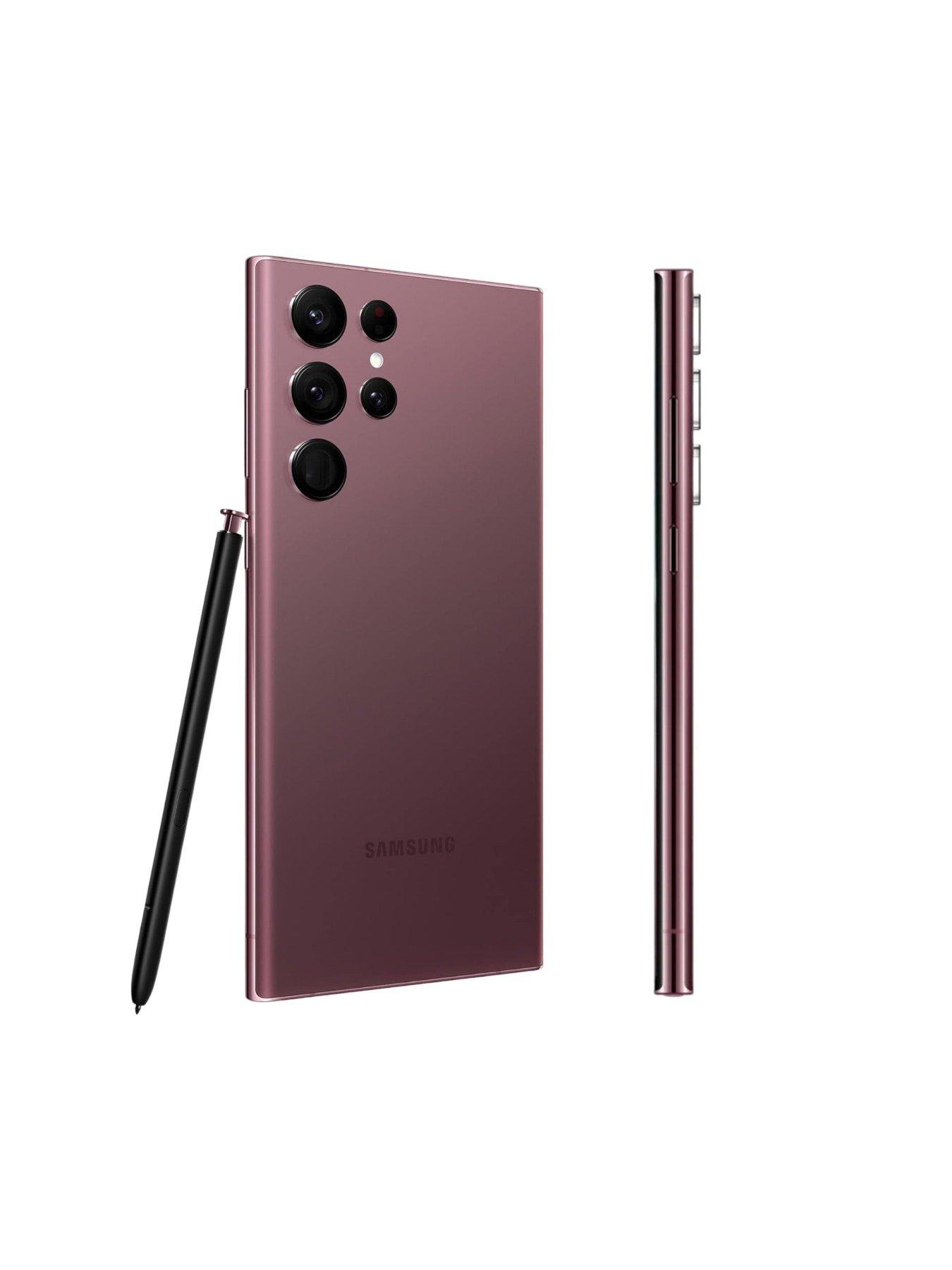 Image 3 of 3 of Refurbished Samsung S22 Ultra 5G - 128GB Mobile - Burgundy (Pristine Condition)