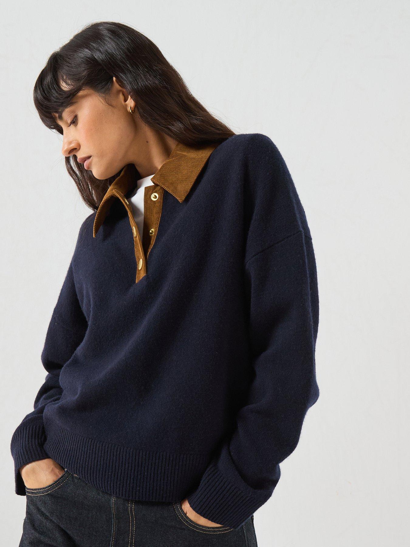 Barbour Ravenshill Knitted Polo Jumper - Blue