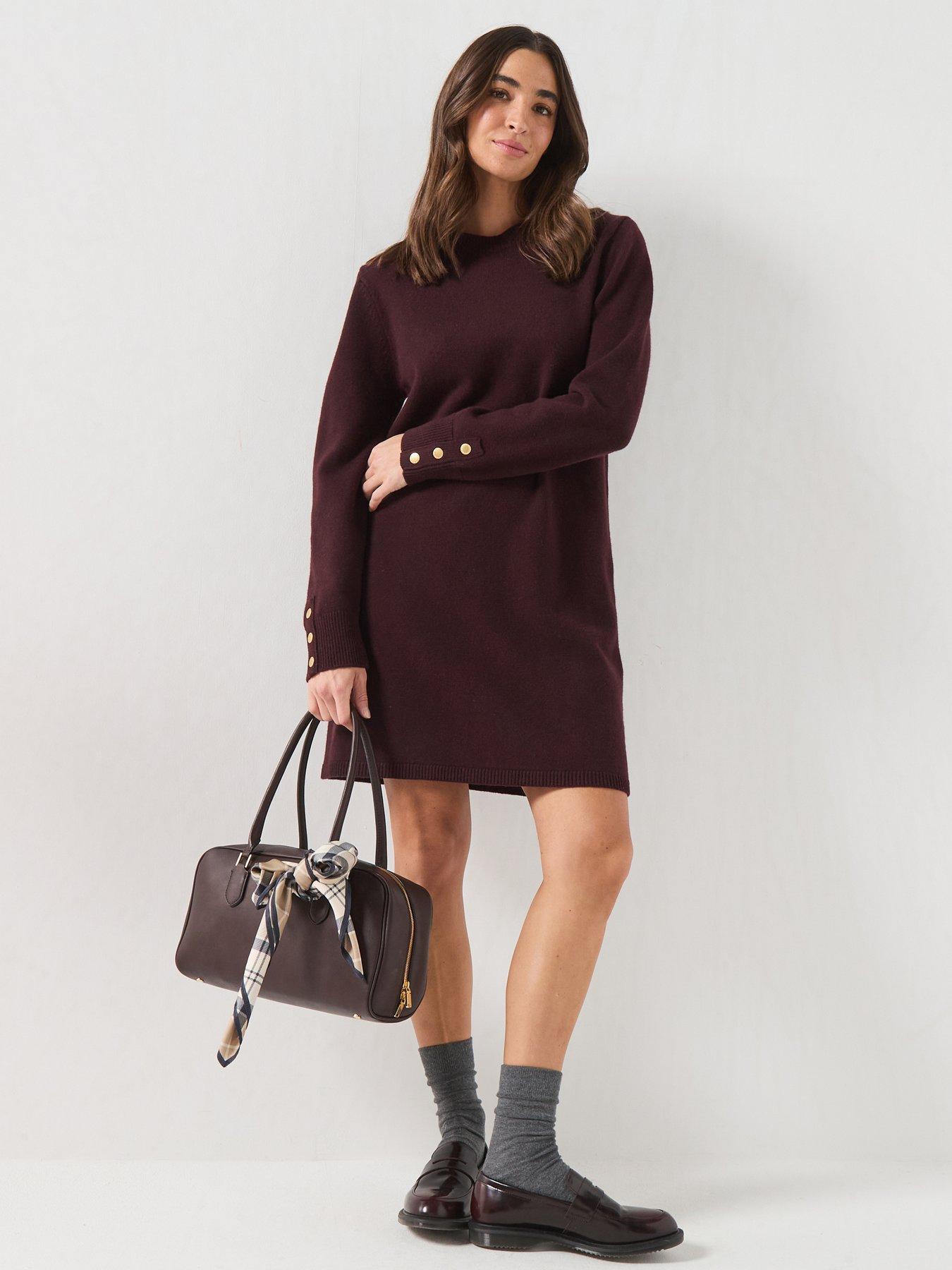 Barbour May Knitted Mini Dress - Brown