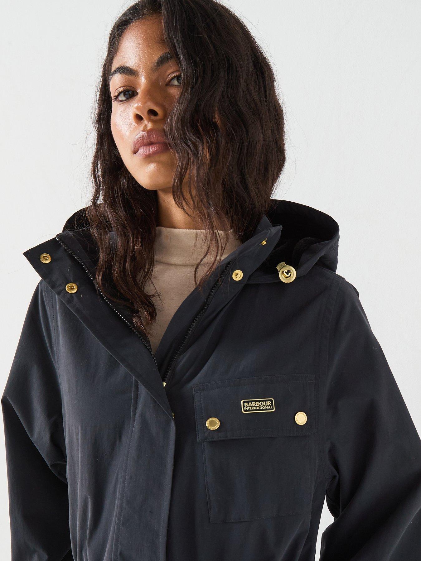 カくかク 美品 Barbour SL international suit Barbour International Serravalle Waterproof Jacket - Black