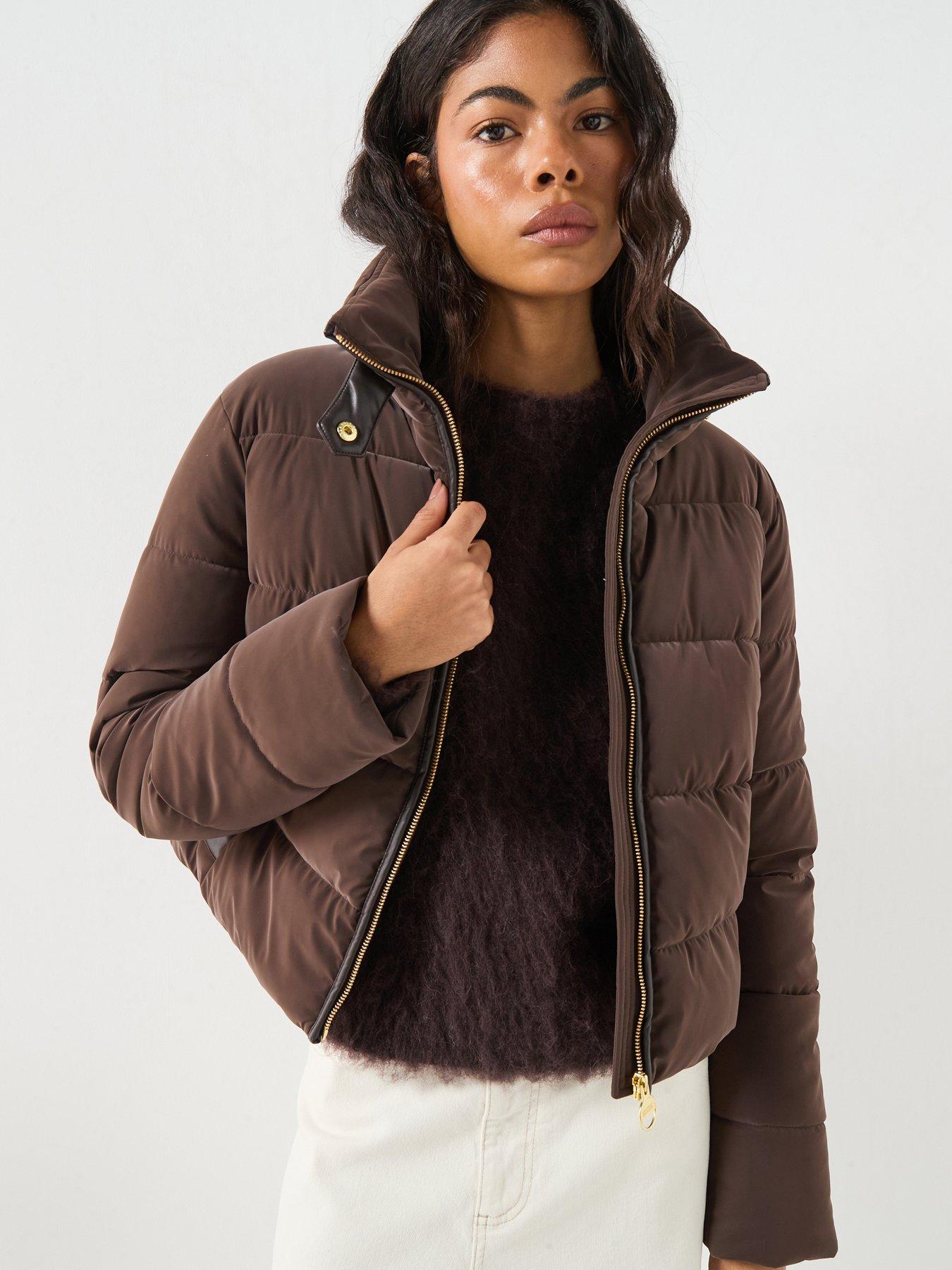 Barbour International Halina Faux Velvet Puffer Jacket