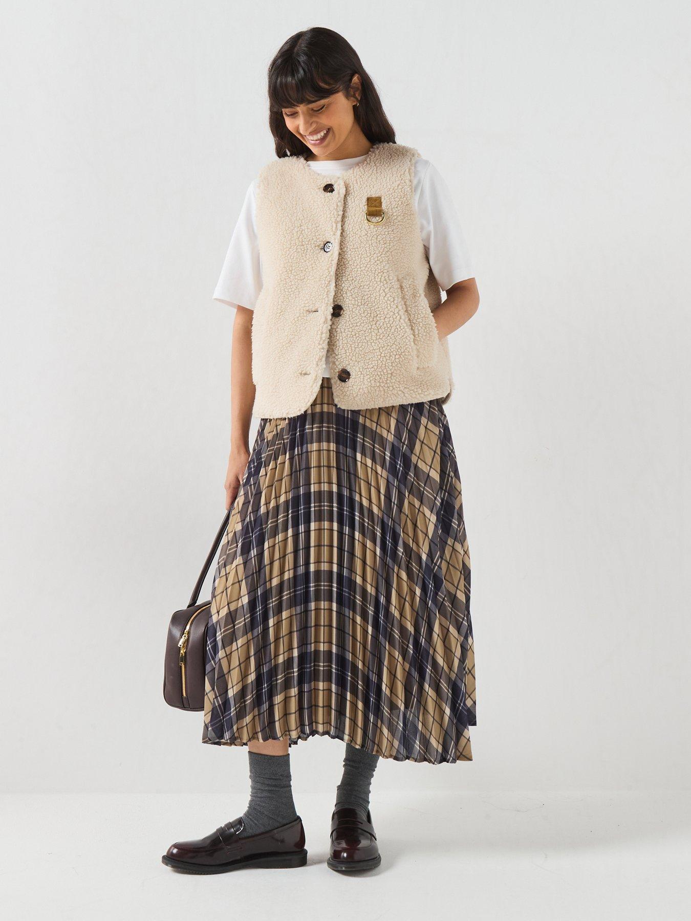 Image 3 of 6 of Barbour Ria Tartan Midi Skirt - Check