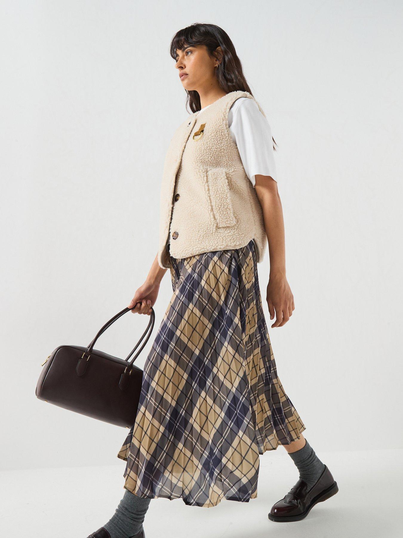 Image 5 of 6 of Barbour Ria Tartan Midi Skirt - Check