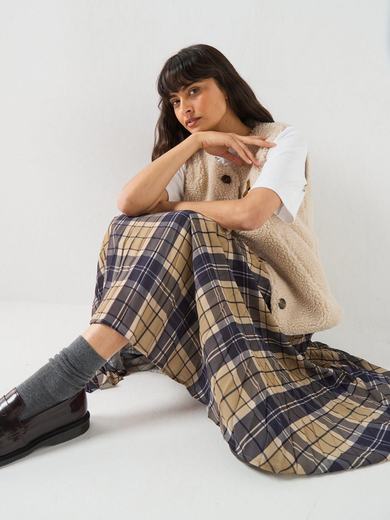 Image 6 of 6 of Barbour Ria Tartan Midi Skirt - Check