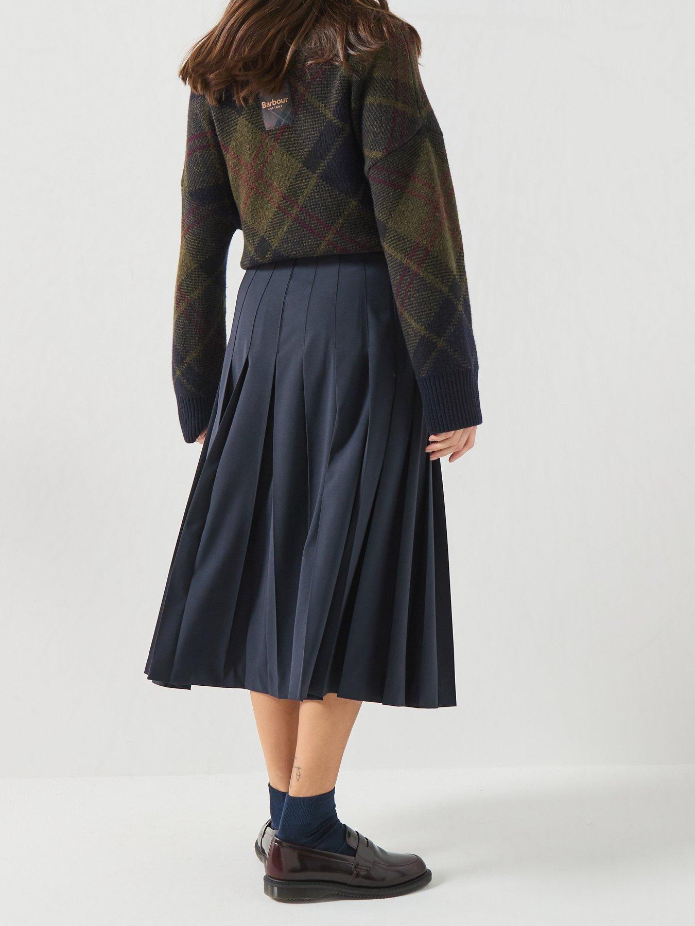 Image 2 of 6 of Barbour Delilah Midi Skirt - Blue