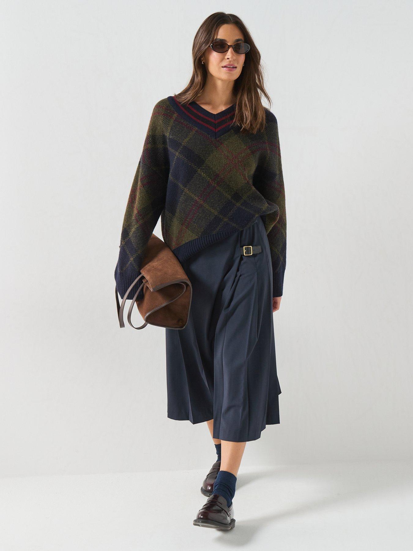 Image 3 of 6 of Barbour Delilah Midi Skirt - Blue