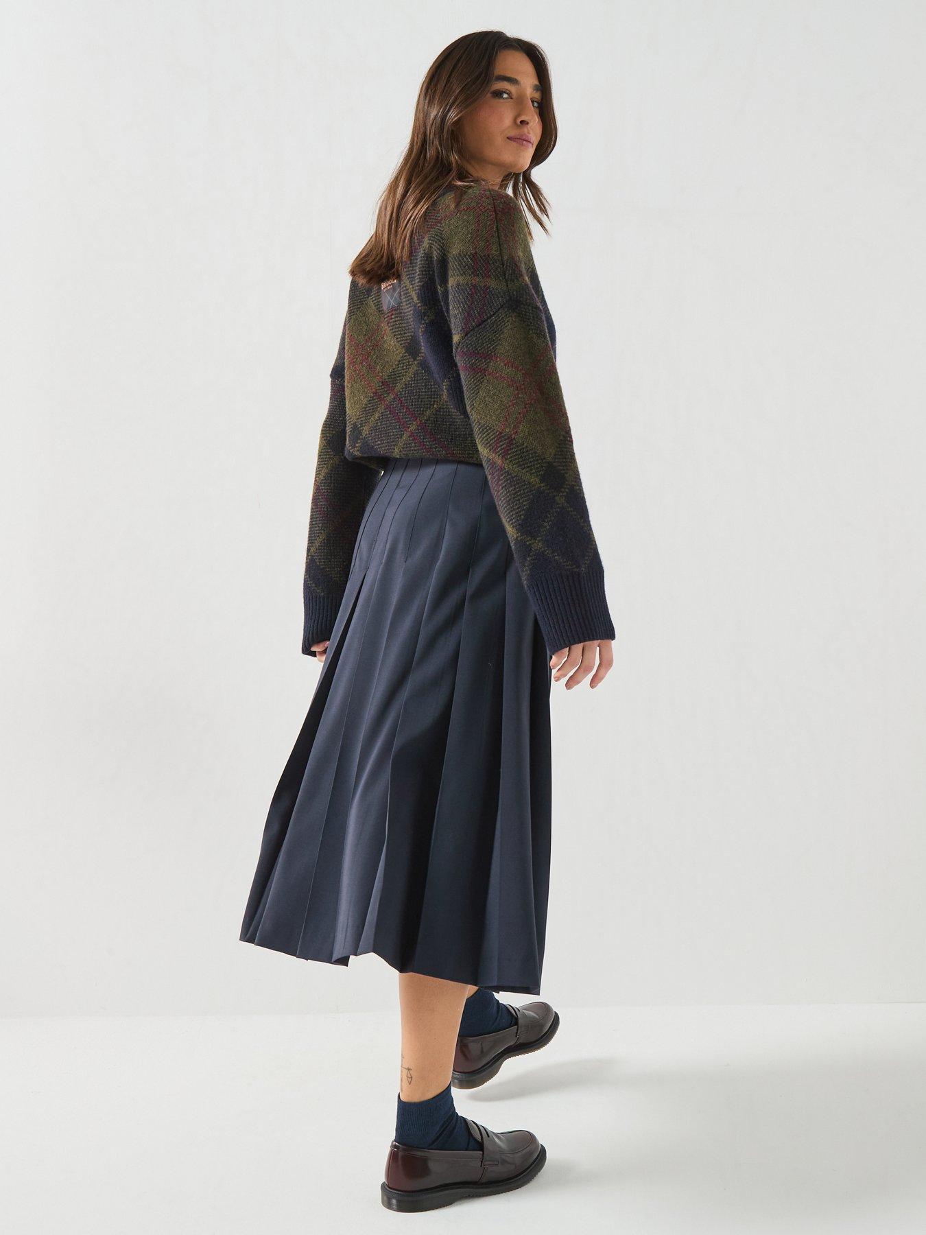 Image 6 of 6 of Barbour Delilah Midi Skirt - Blue