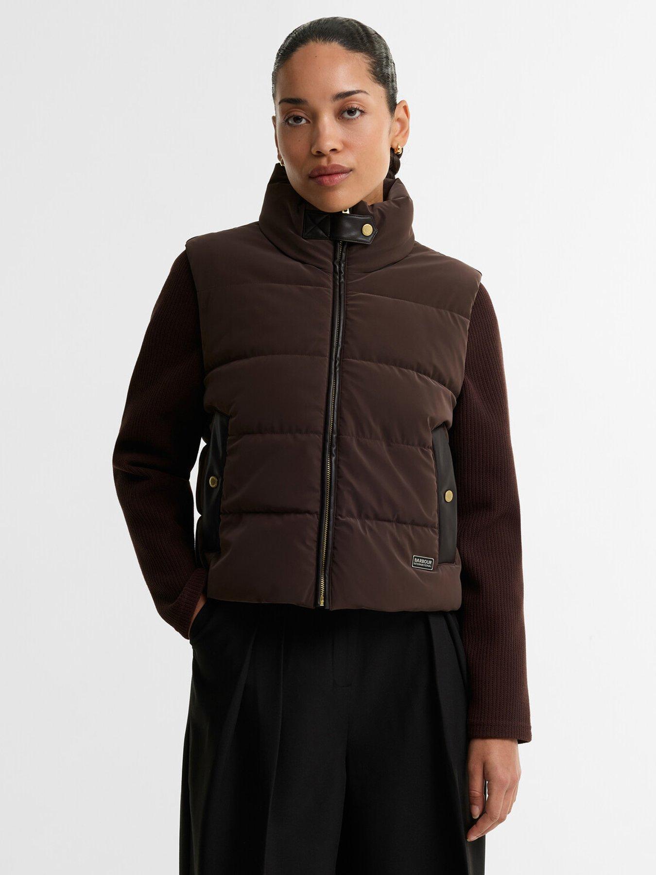 Barbour International Balaton Faux Velvet Quilted Sweat