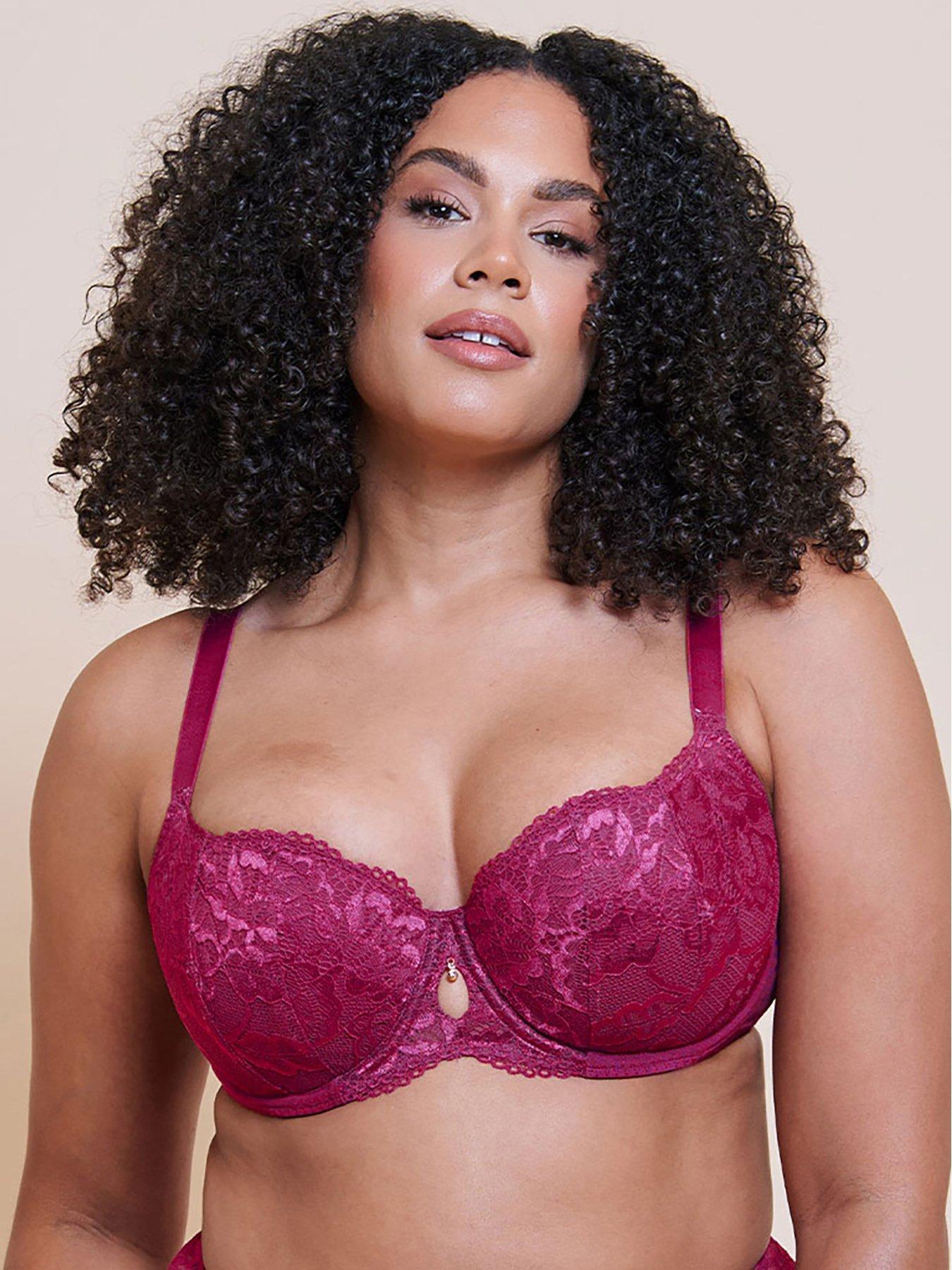 Image 1 of 5 of Curvy Kate Boost Sweetheart Padded Balcony Bra - Magenta Pink