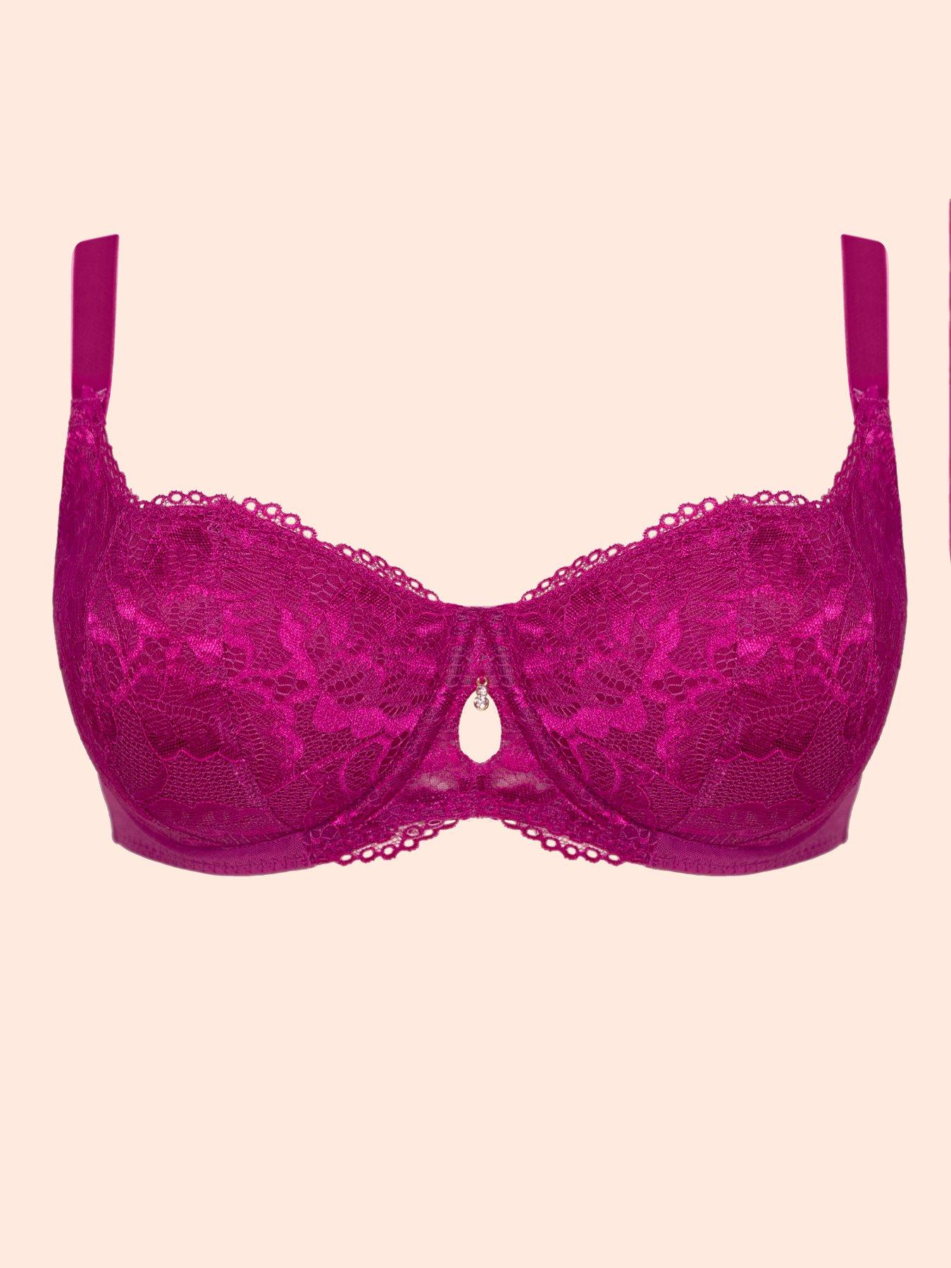 Image 5 of 5 of Curvy Kate Boost Sweetheart Padded Balcony Bra - Magenta Pink