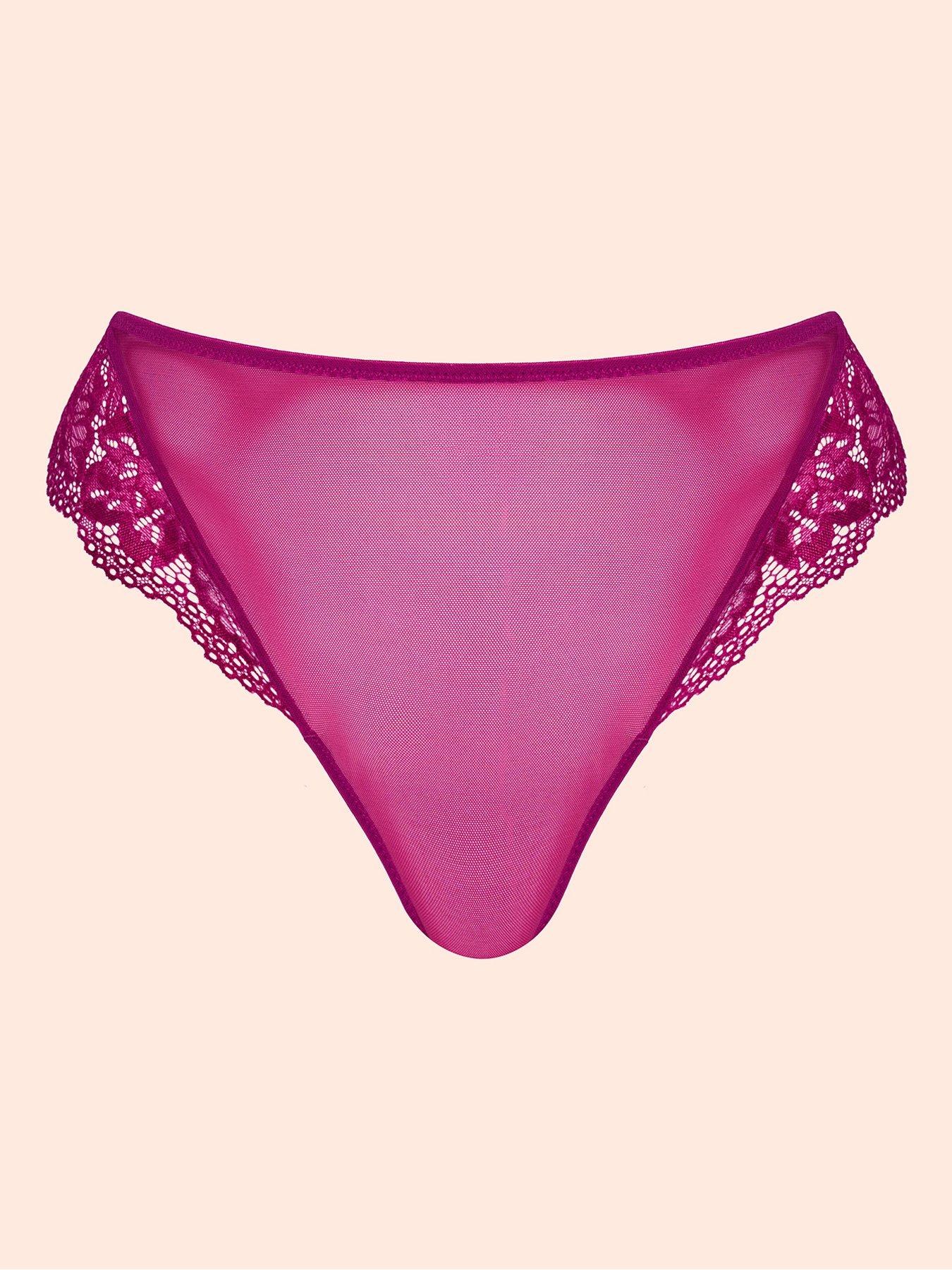 Image 5 of 5 of Curvy Kate Curvy Kate Boost Sweetheart Thong - Magenta Pink