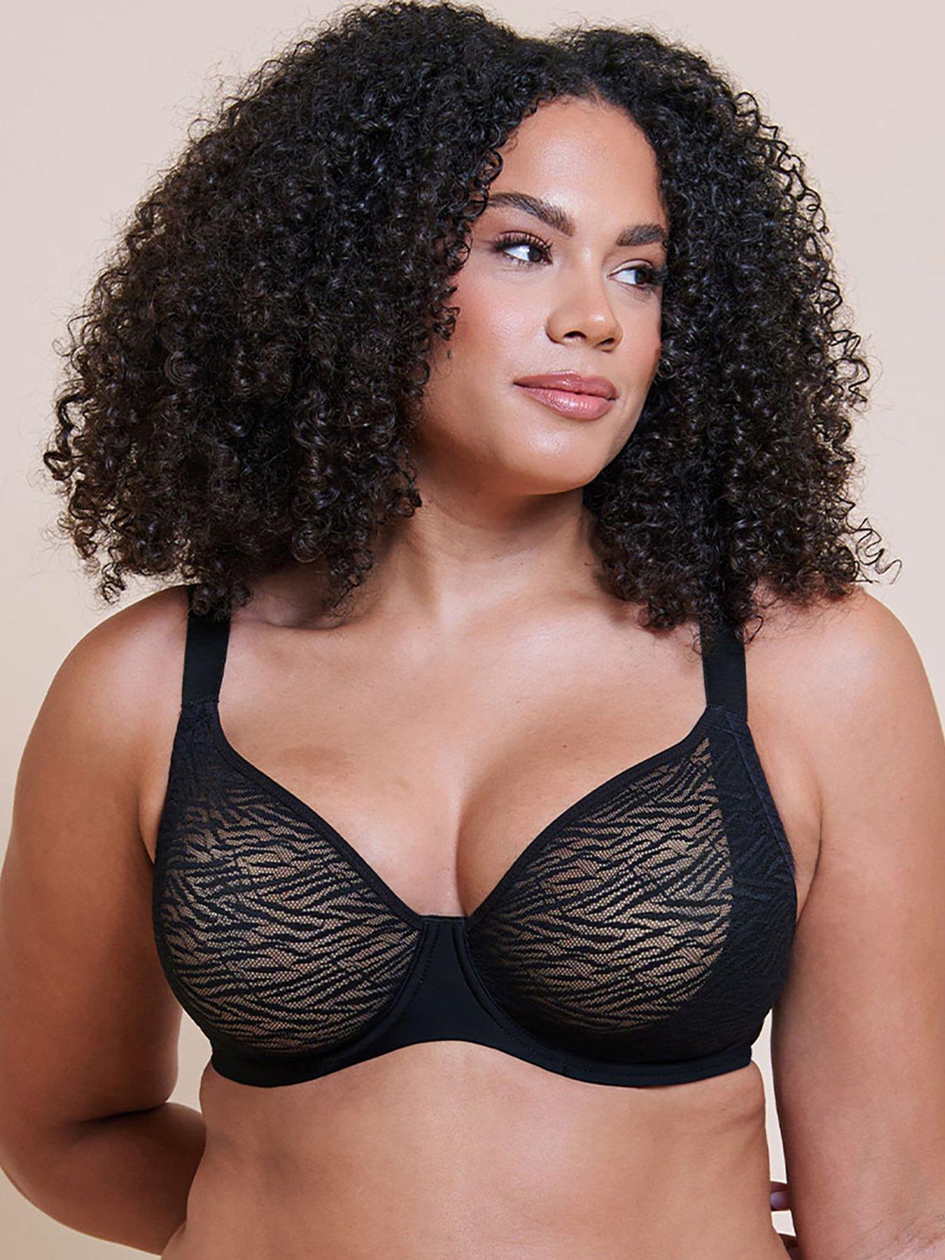 Curvy Kate Smoothie Lace Moulded Balcony Bra - Black