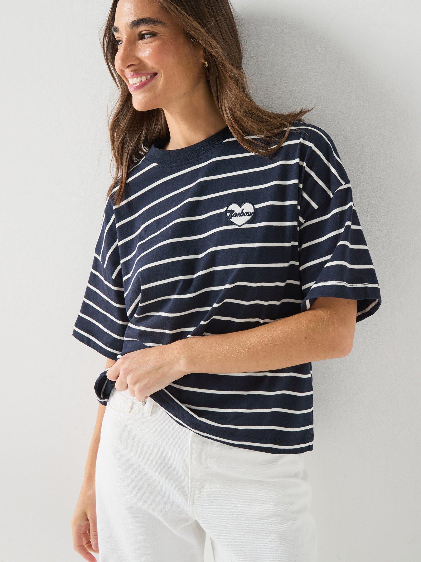 Image 1 of 6 of Barbour Ambleside Striped Top - Blue