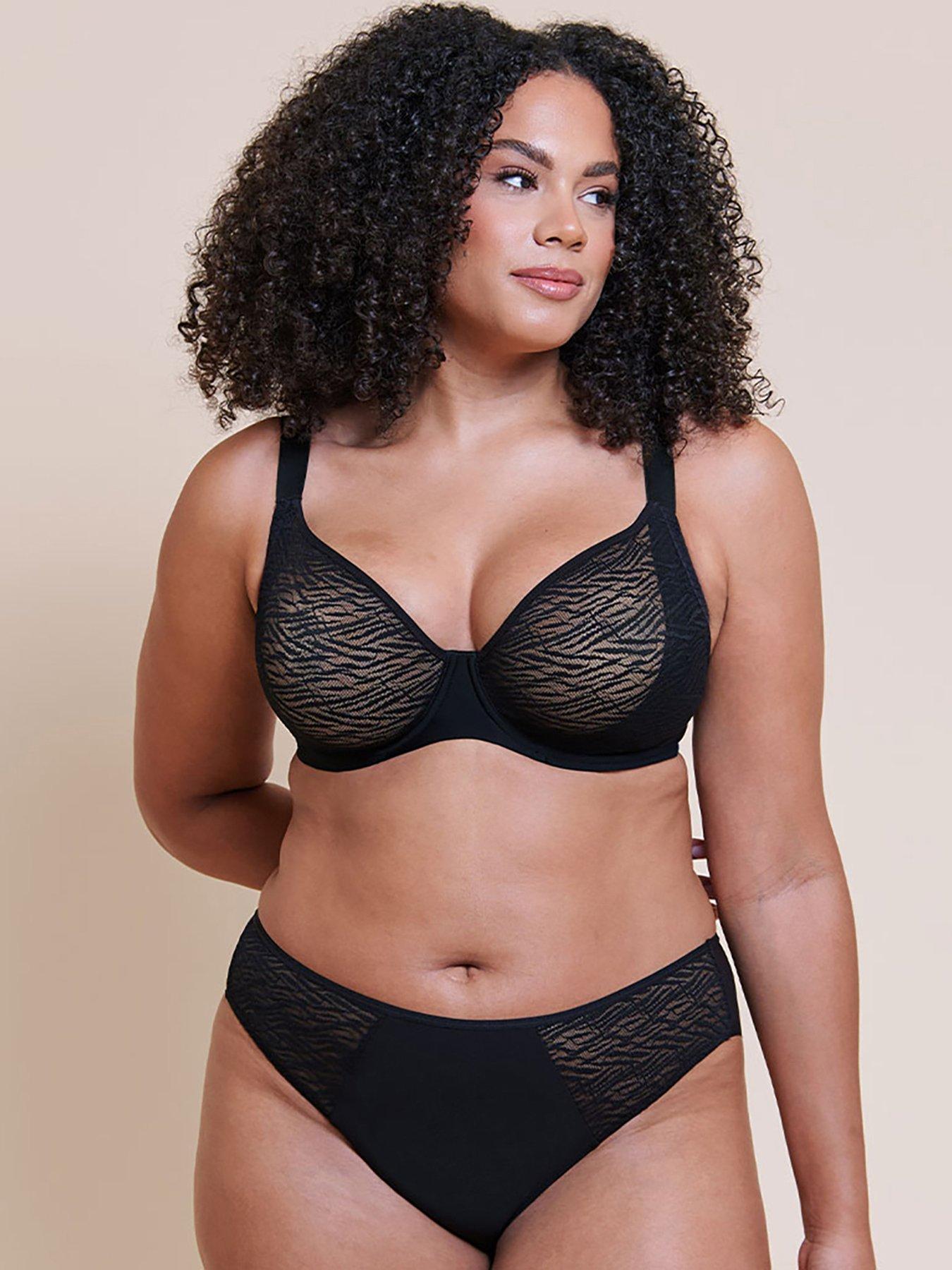 Curvy Kate Smoothie Lace Brazilian Brief - Black