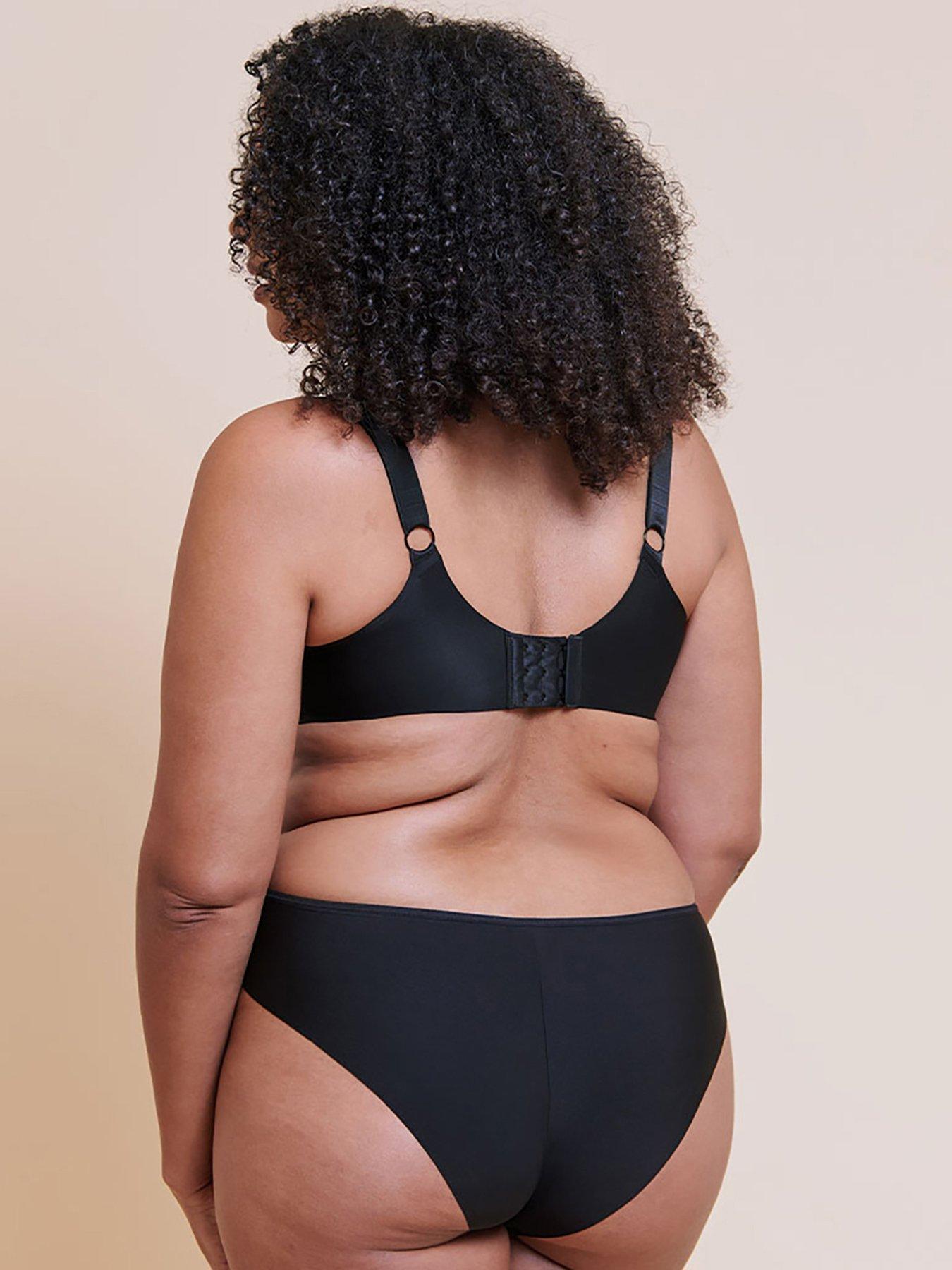 Image 2 of 6 of Curvy Kate Smoothie Lace Brazilian Brief - Black