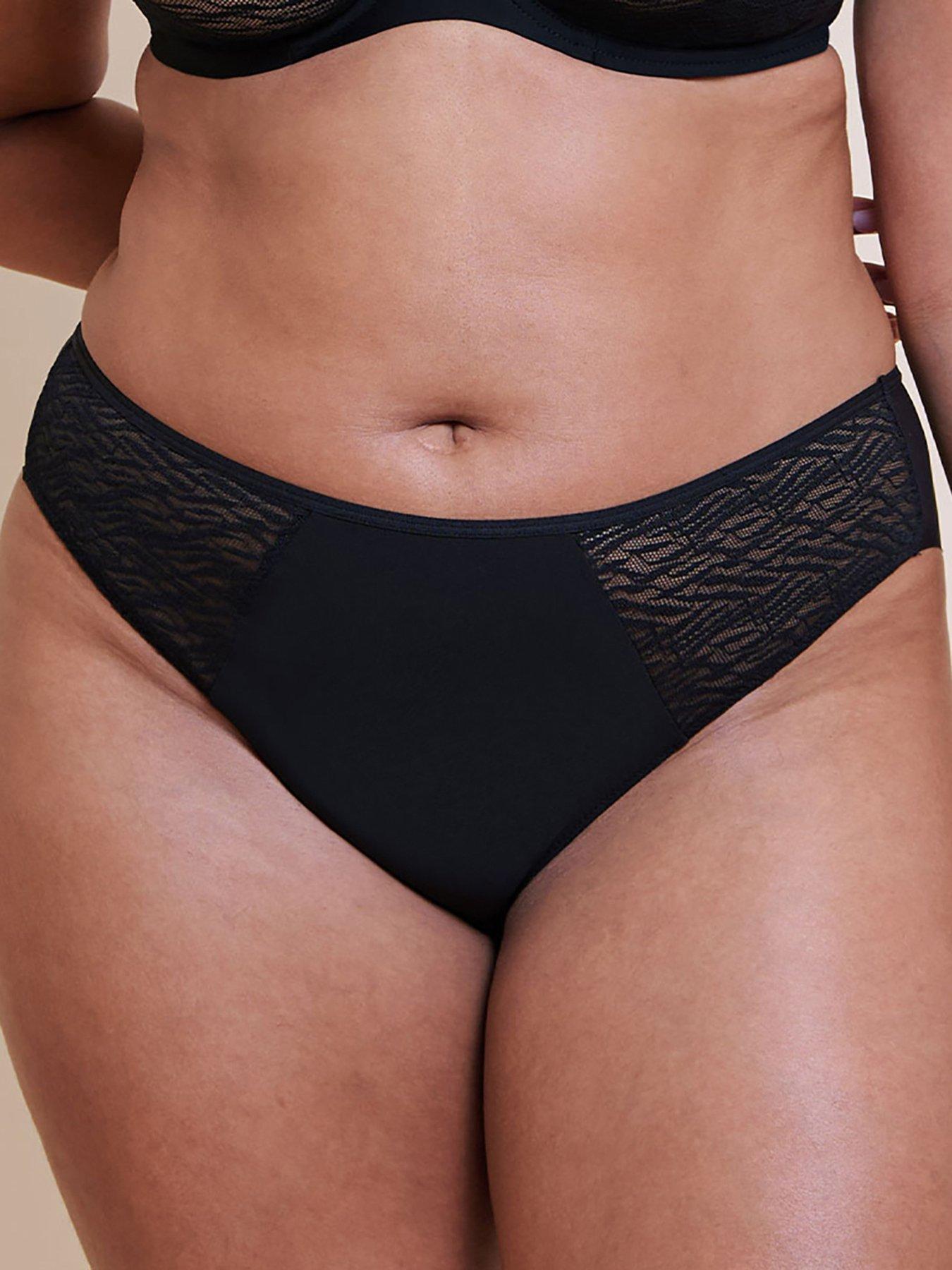 Image 4 of 6 of Curvy Kate Smoothie Lace Brazilian Brief - Black