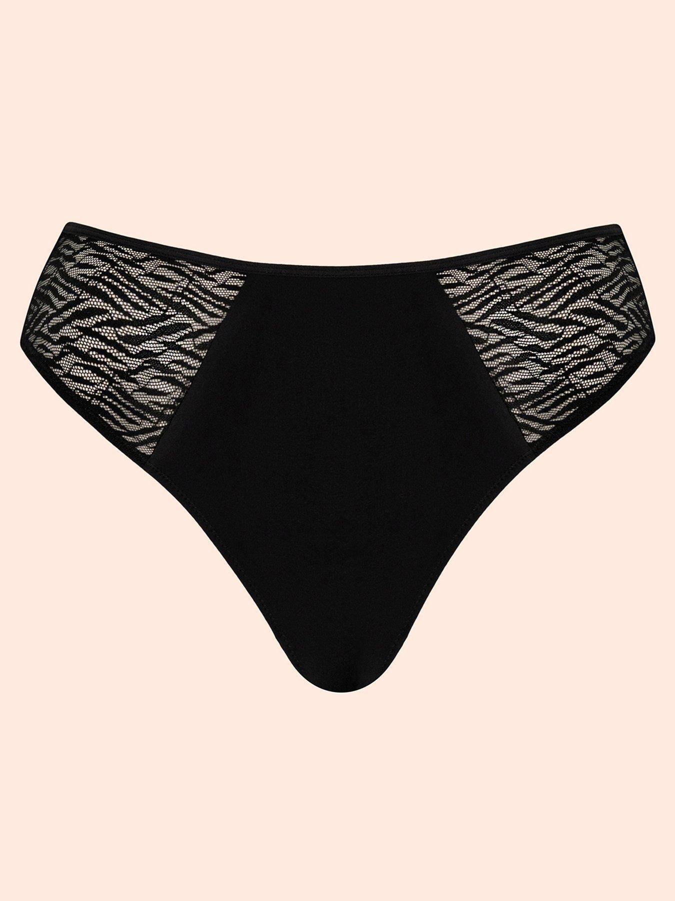 Image 6 of 6 of Curvy Kate Smoothie Lace Brazilian Brief - Black