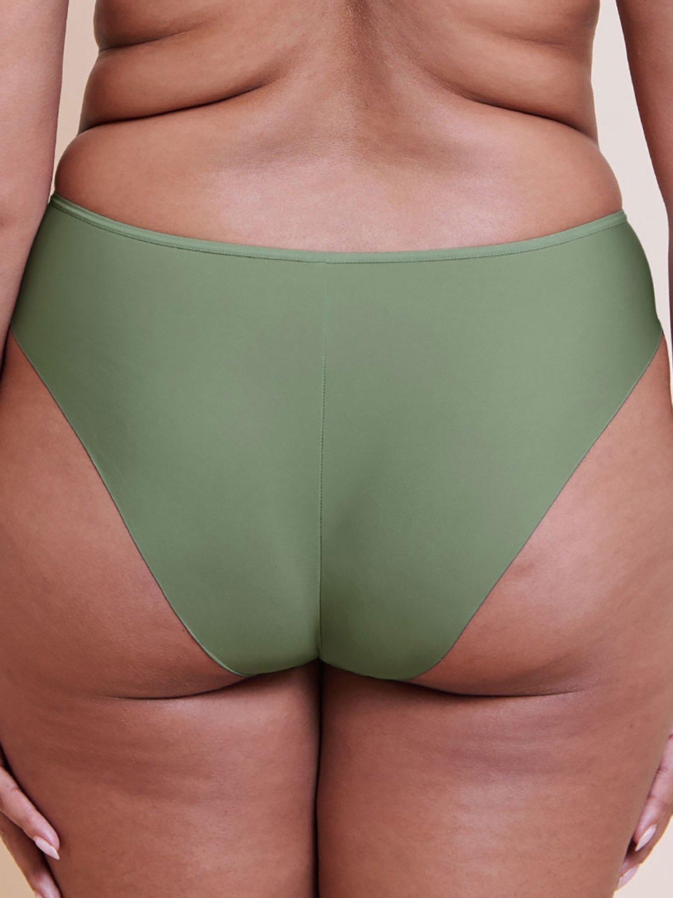 Image 5 of 6 of Curvy Kate Smoothie Lace Brazilian Brief - Sage Green
