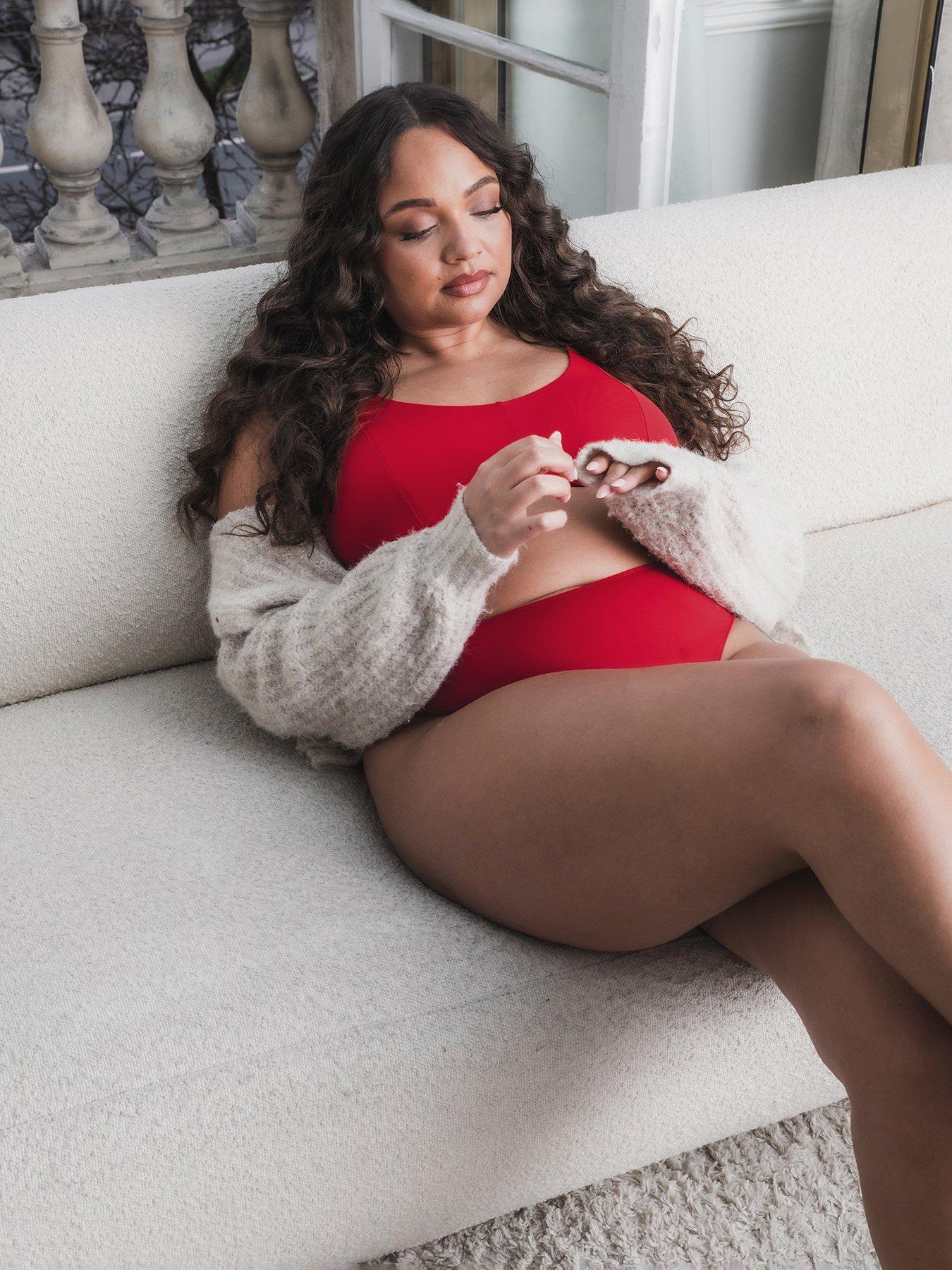 Image 5 of 6 of Curvy Kate Zen Brazilian Brief - Red