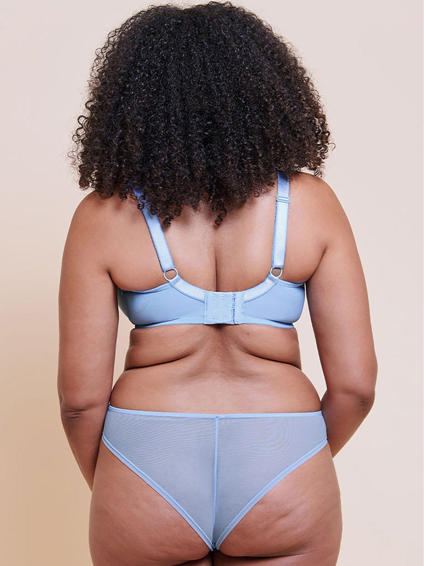 Image 2 of 5 of Curvy Kate Lightstyle Scallop Plunge Bra - Light Blue/silver