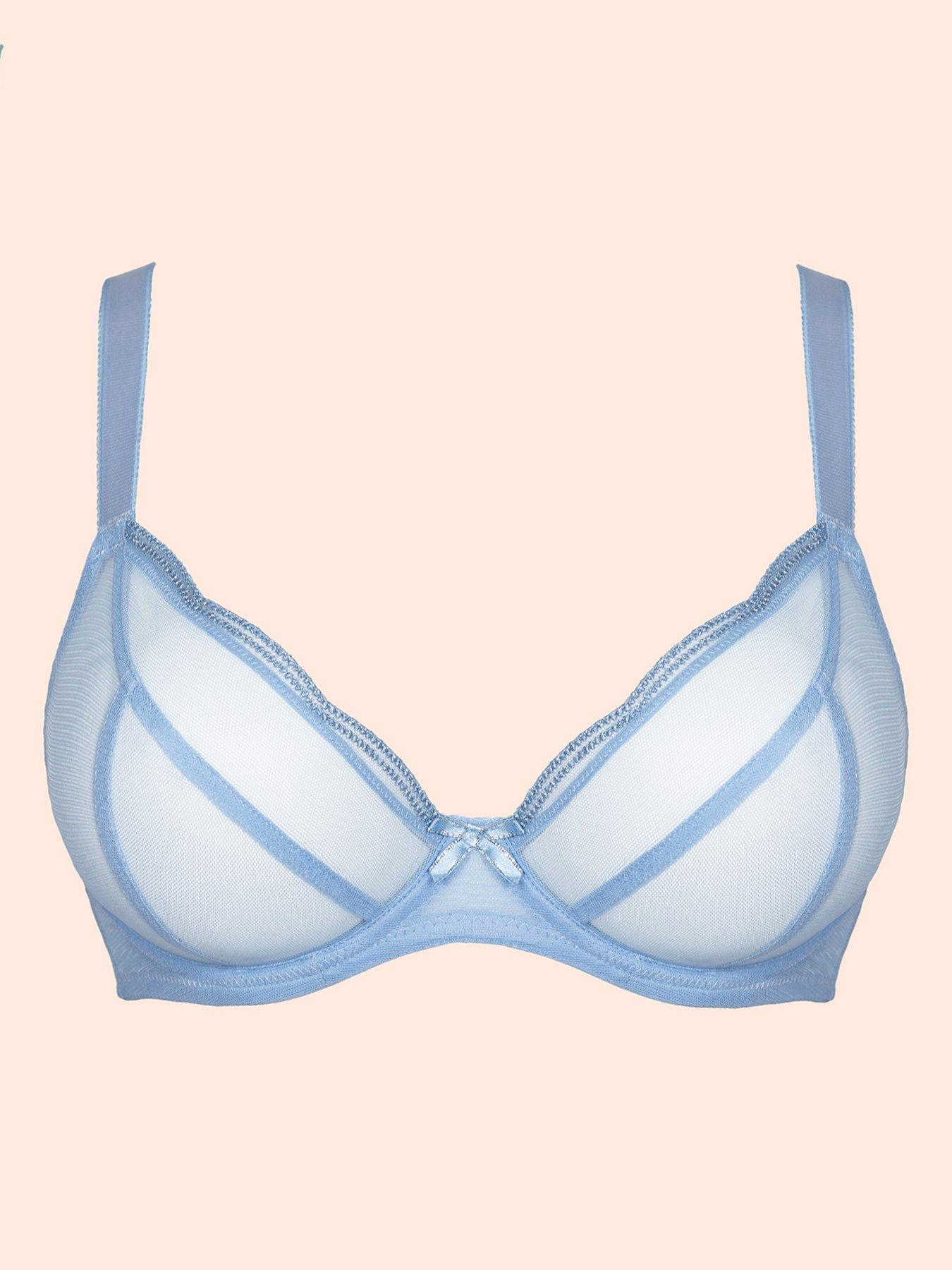 Image 5 of 5 of Curvy Kate Lightstyle Scallop Plunge Bra - Light Blue/silver