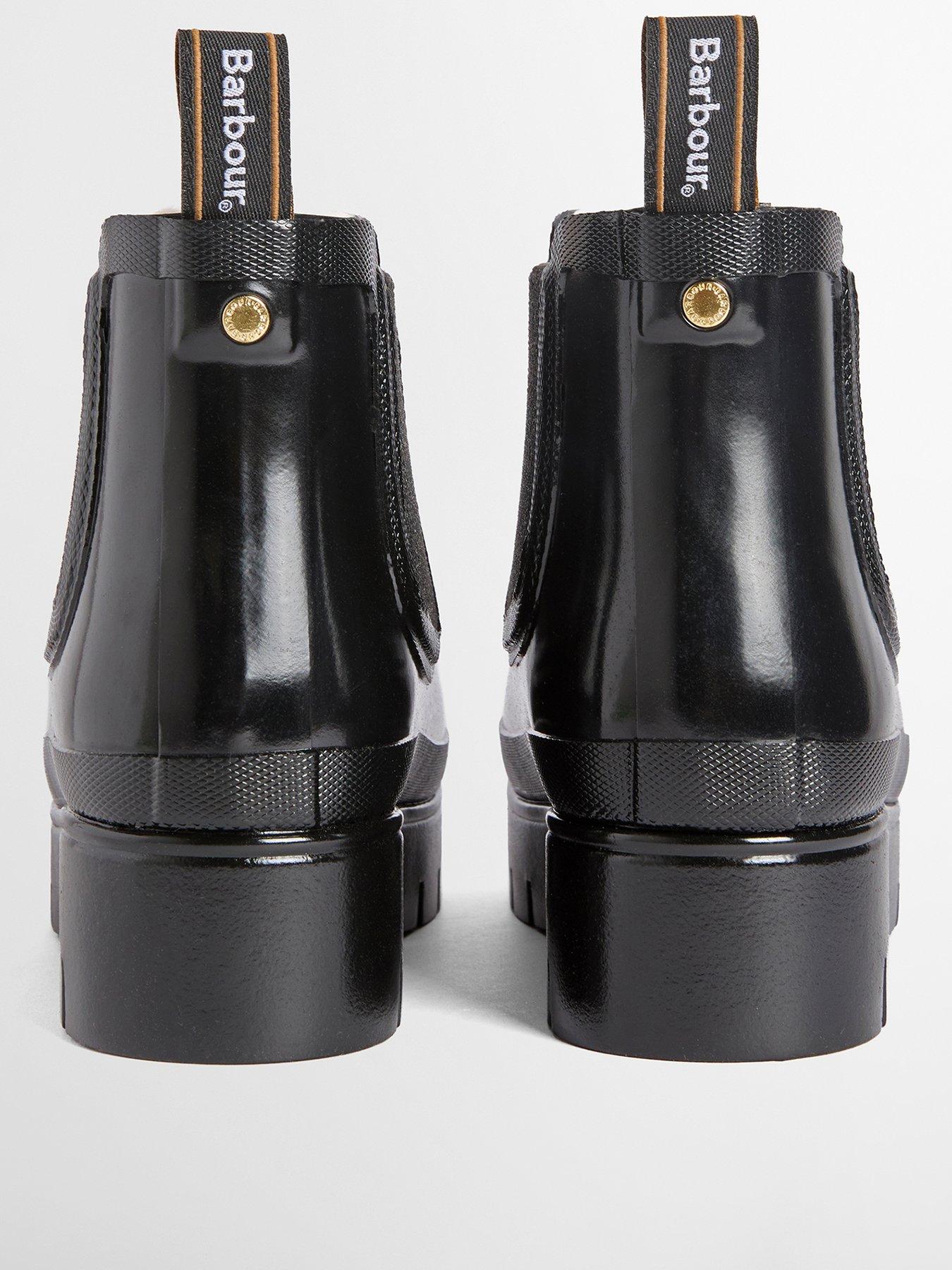 Image 3 of 5 of Barbour Halton Faux Fur Lined Ankle Wellingtons - Black