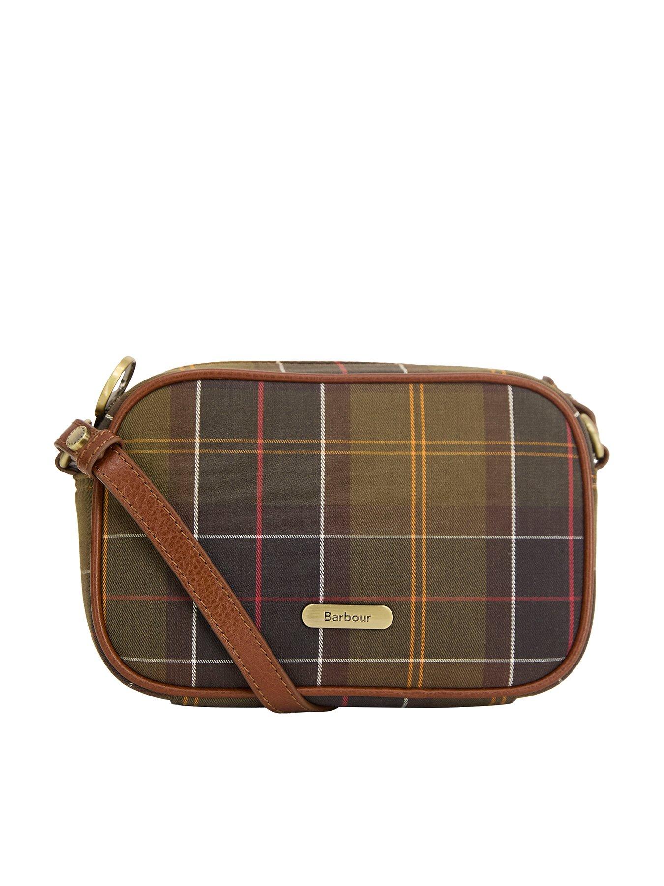 Image 1 of 4 of Barbour Daphne Mini Tartan Crossbody Bag - Brown