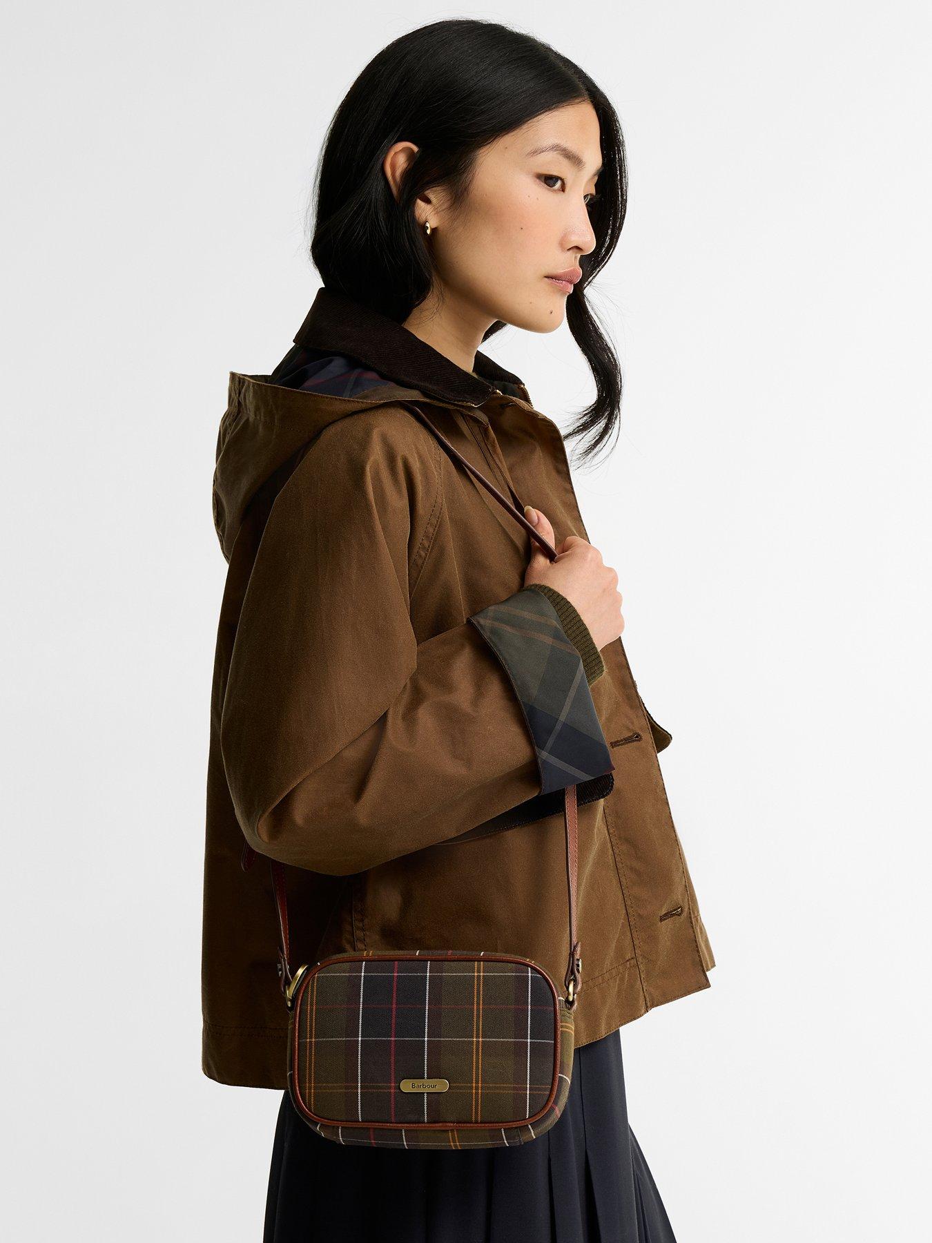 Image 2 of 4 of Barbour Daphne Mini Tartan Crossbody Bag - Brown