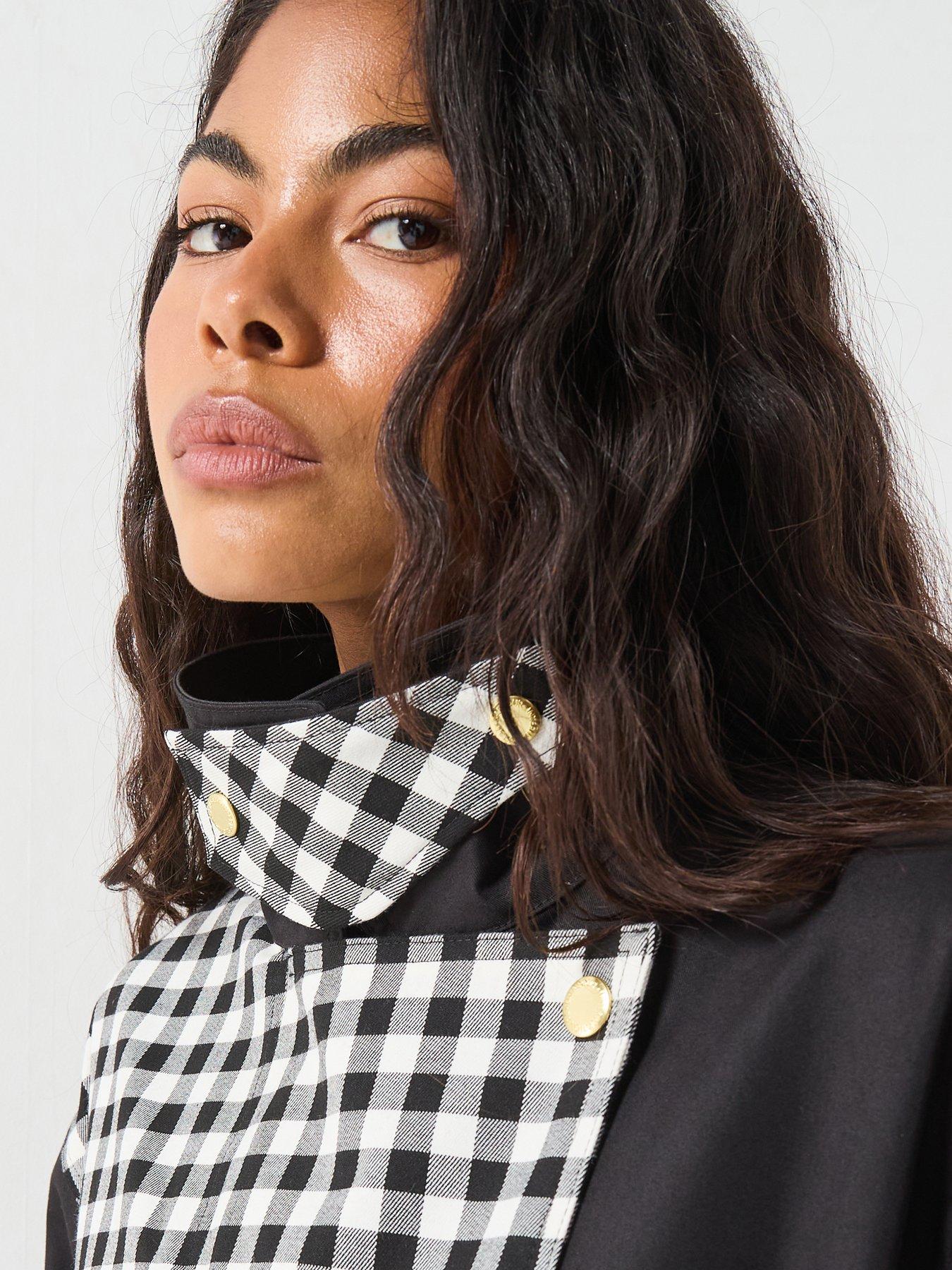 Barbour International Gea Check Showerproof Jacket - White/black