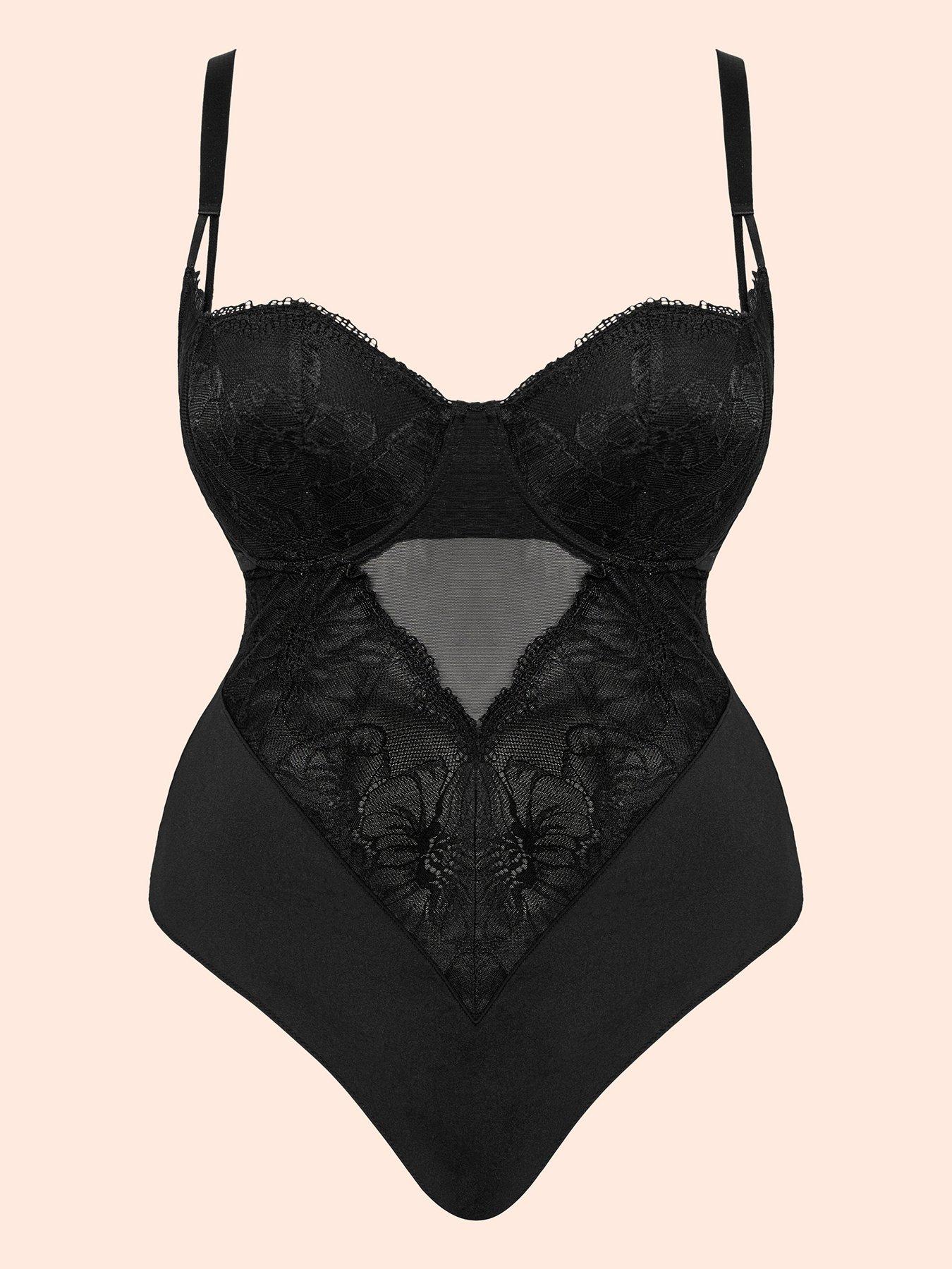 Image 6 of 6 of Curvy Kate Curvy Kate Boost Lace Balcony Body (second Sizes) - Black