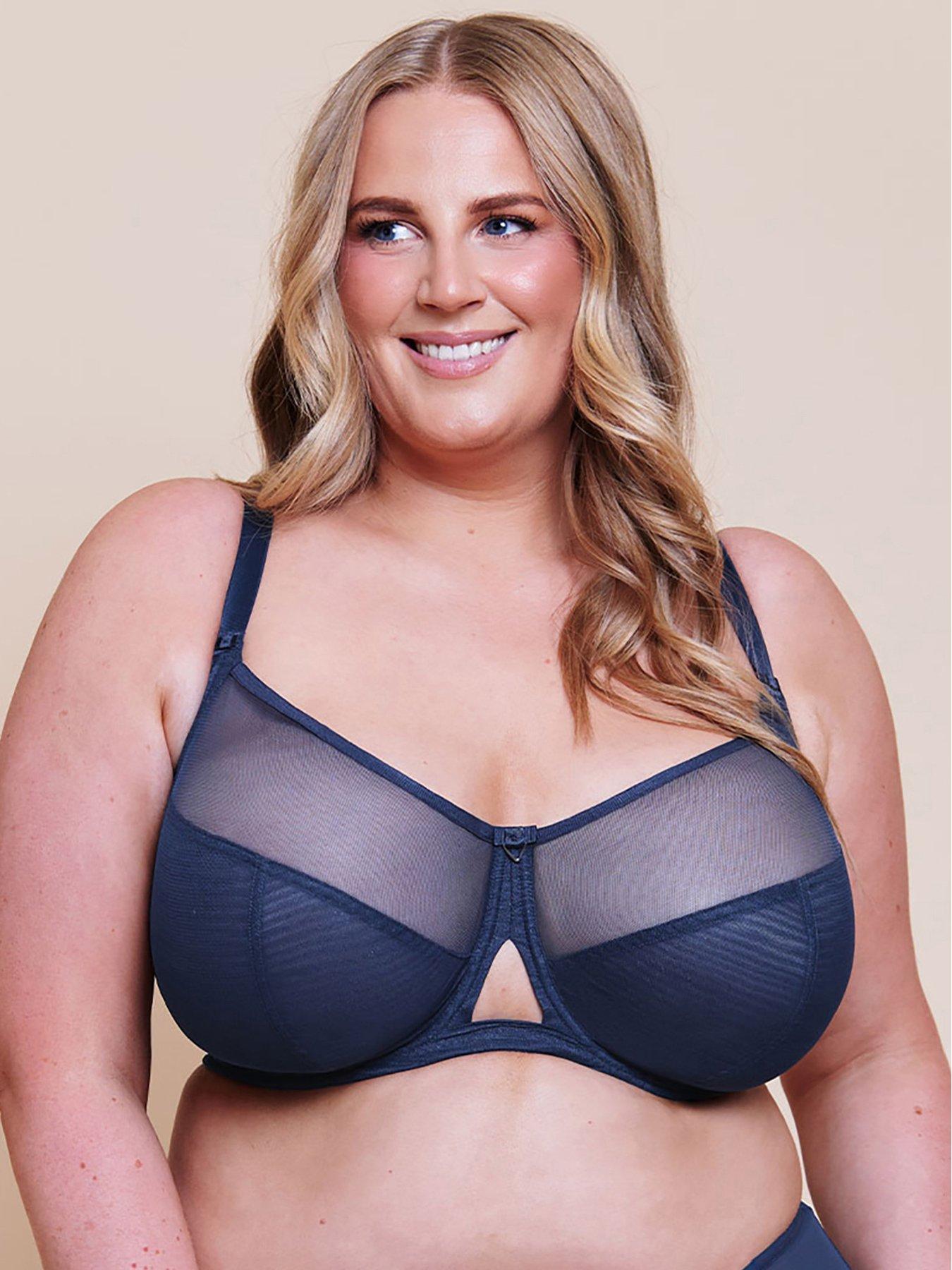 Image 1 of 6 of Curvy Kate Curvy Kate Victory Side Support Balcony Bra - Navy Blue