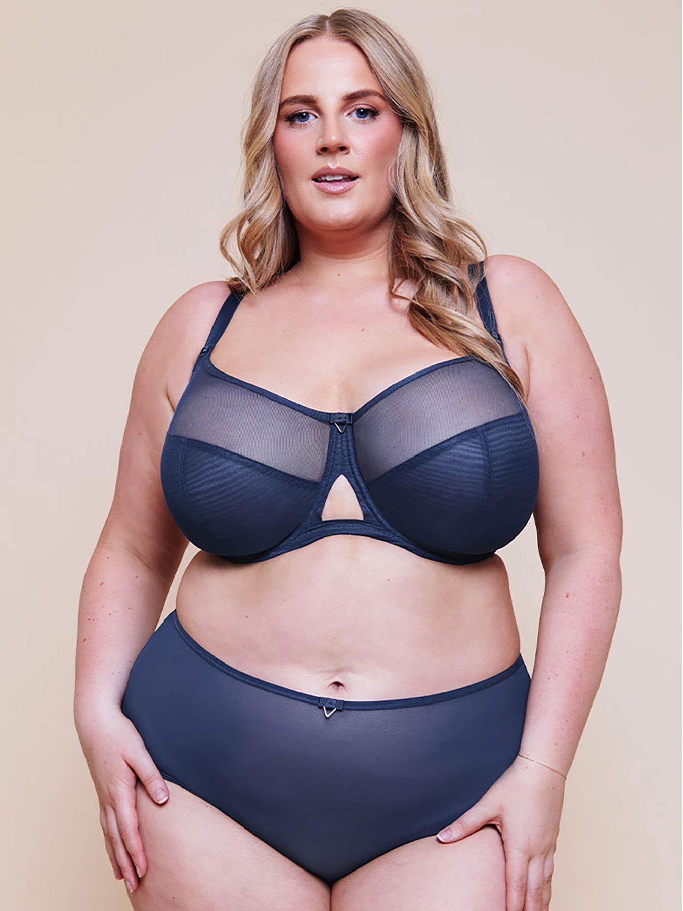 Image 3 of 6 of Curvy Kate Curvy Kate Victory Side Support Balcony Bra - Navy Blue