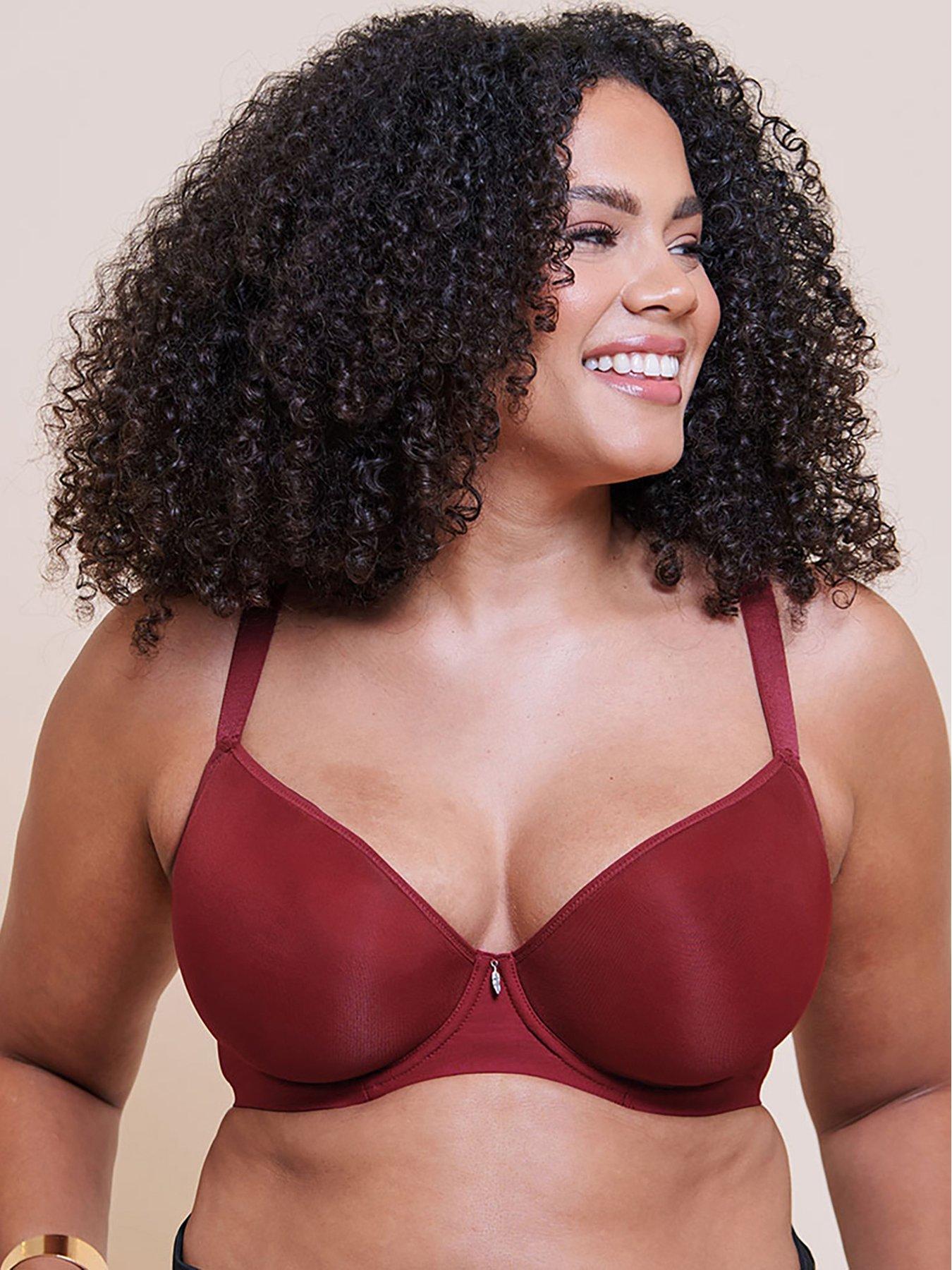 Curvy Kate Smoothie Spacer Moulded T-shirt Plunge Bra - Deep Red