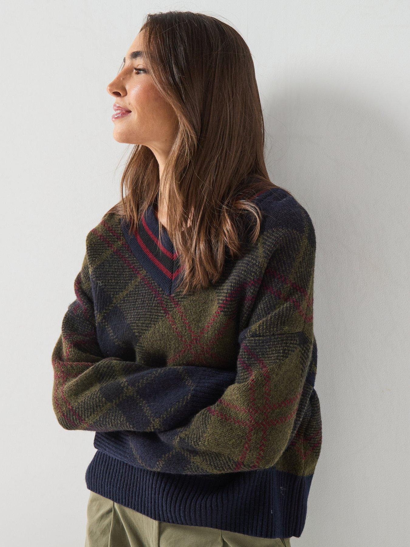 Image 4 of 6 of Barbour Shae Argyle Knitted Jumper - Multi