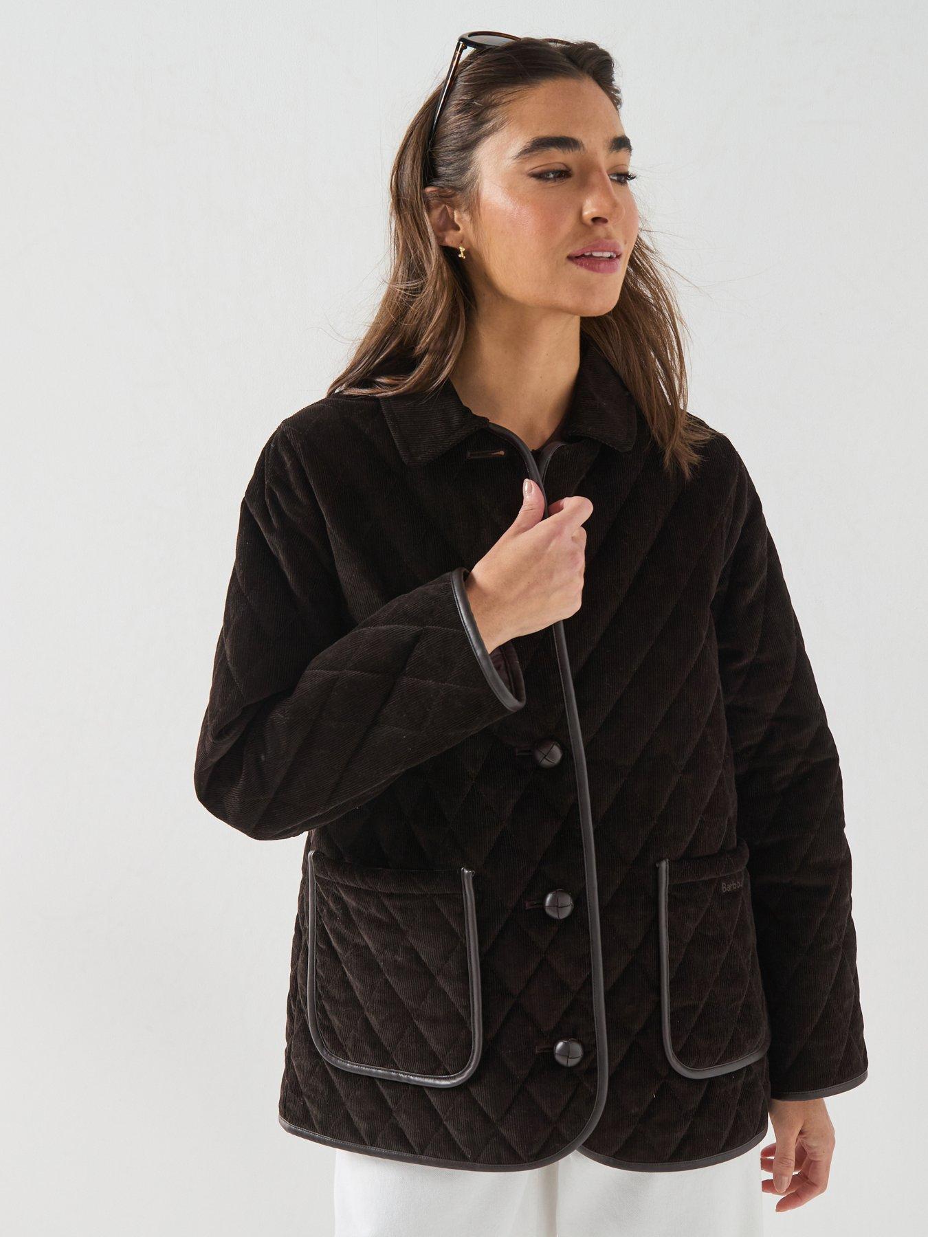 Barbour Marlow Corduroy Quilted Jacket - Brown