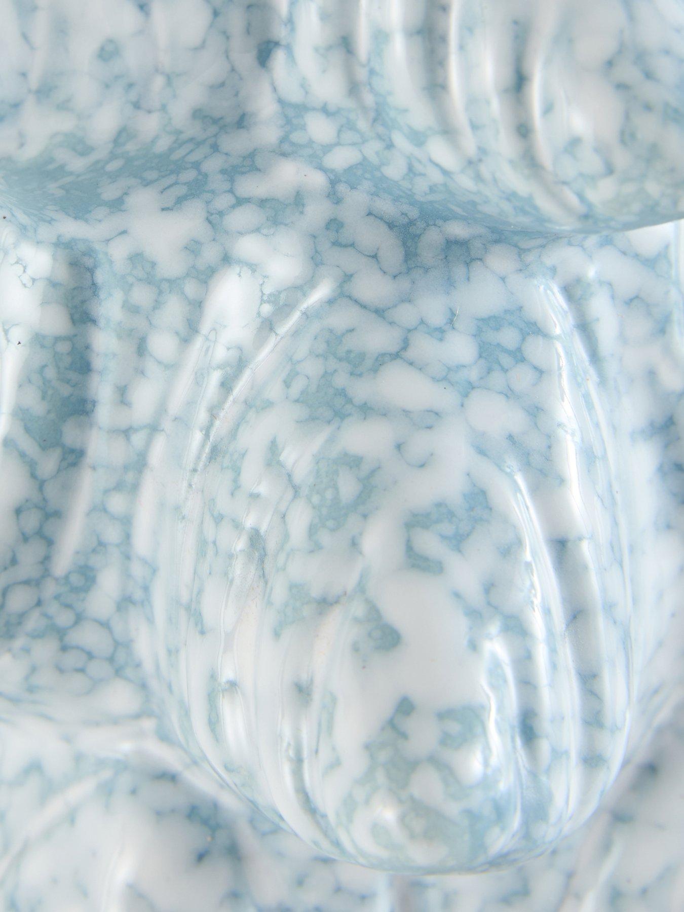 Image 6 of 7 of Festive Ceramic Light Blue/white Tree - 30cm