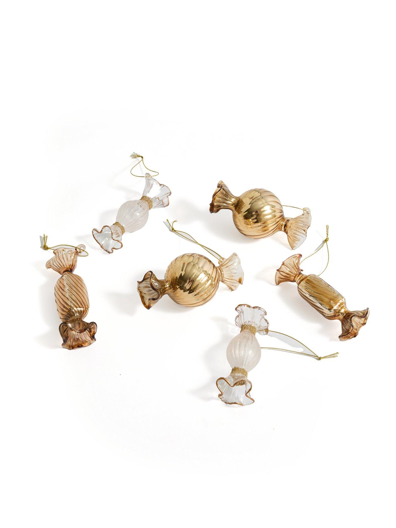 Image 2 of 3 of Festive Pack of 6 Glass Sweet Christmas Tree&nbsp;Baubles