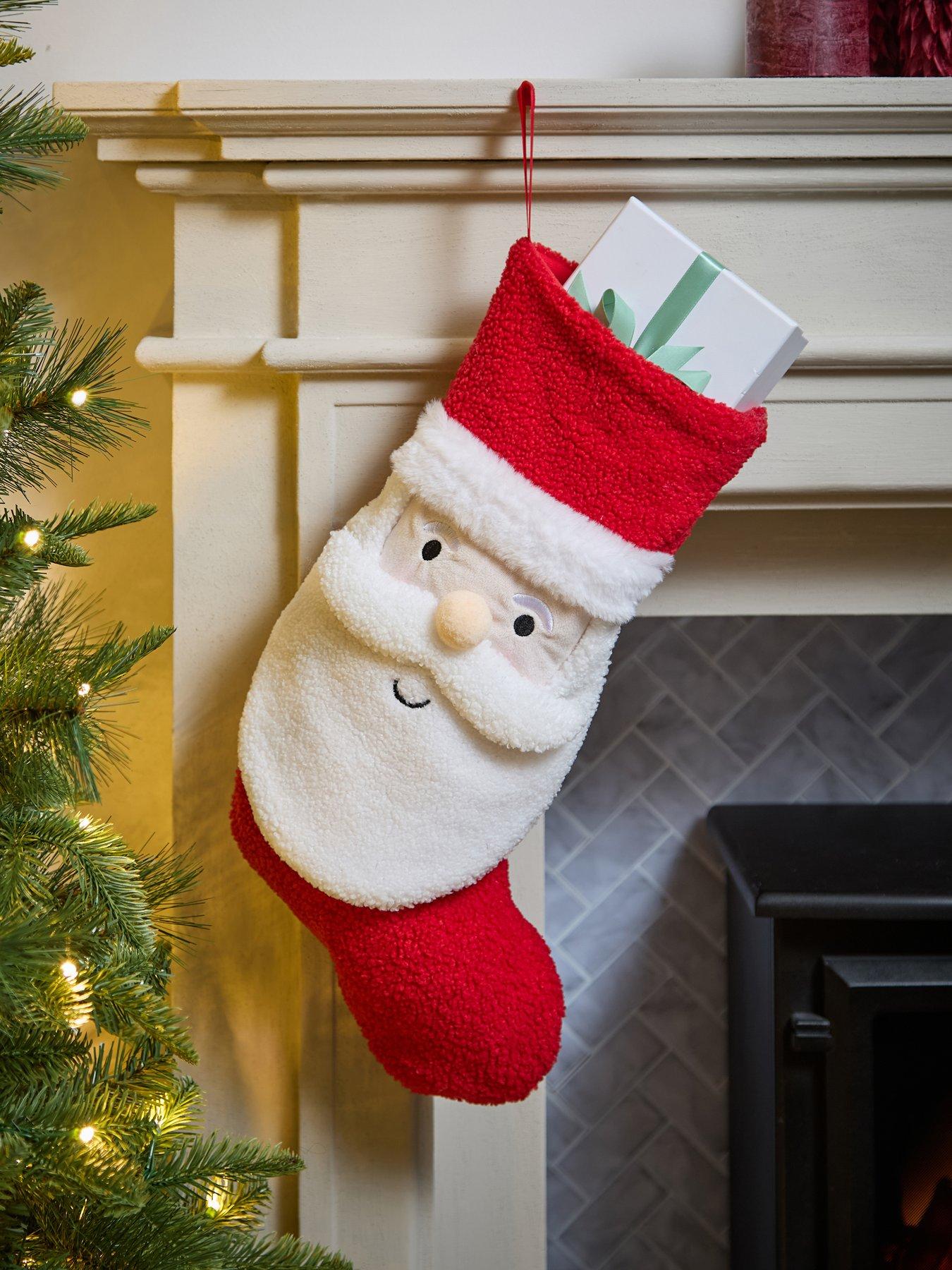 Image 1 of 6 of Festive Santa&nbsp;Christmas&nbsp;Stocking - 46cm