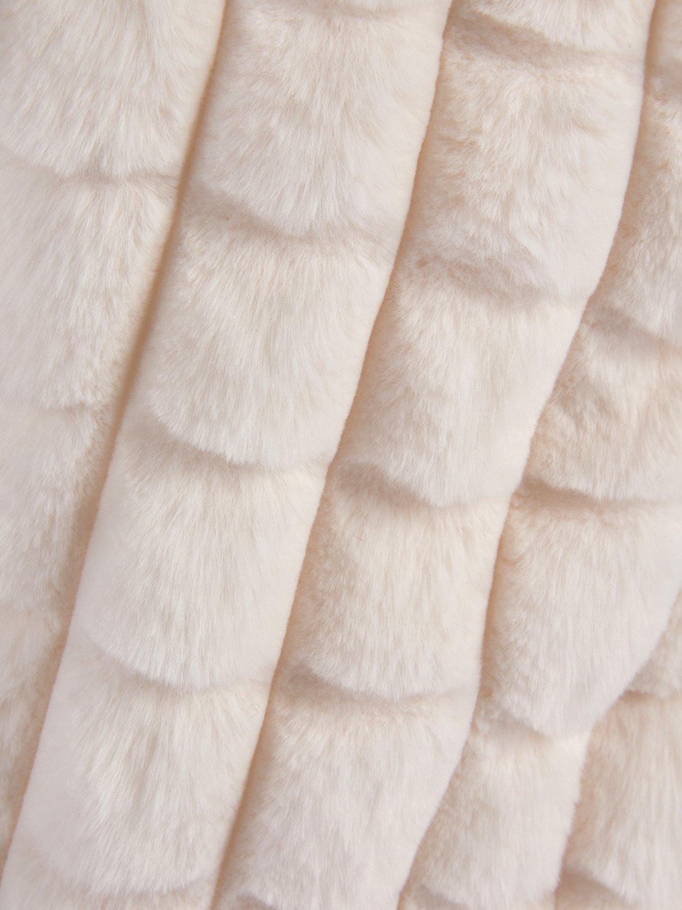 Image 6 of 6 of Festive White Faux Fur Christmas&nbsp;Stocking with Pompoms - 46&nbsp;cm