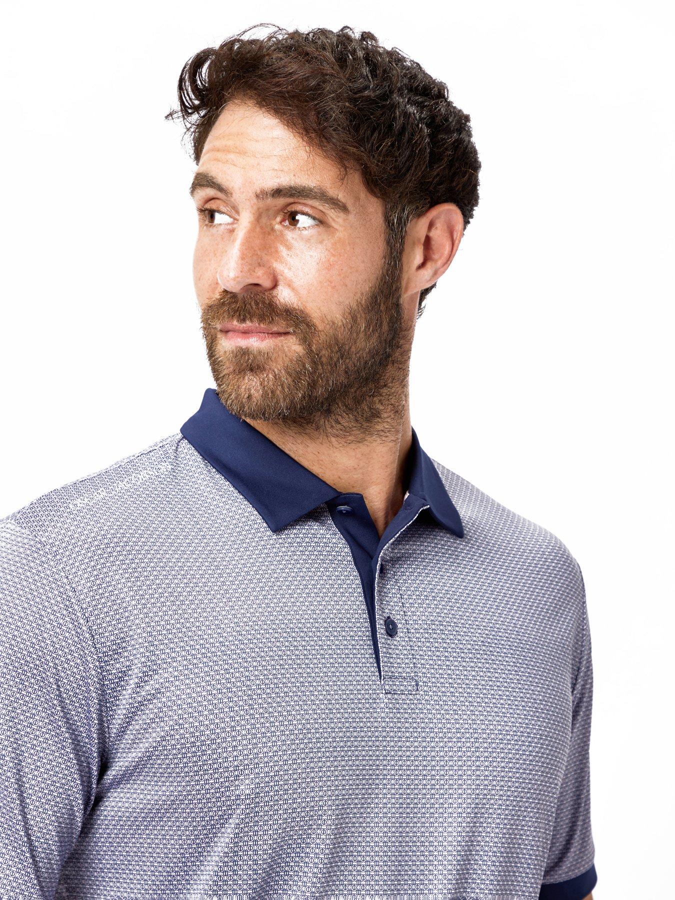 Oscar Jacobson Mens Golf Regent Polo Shirt - Navy