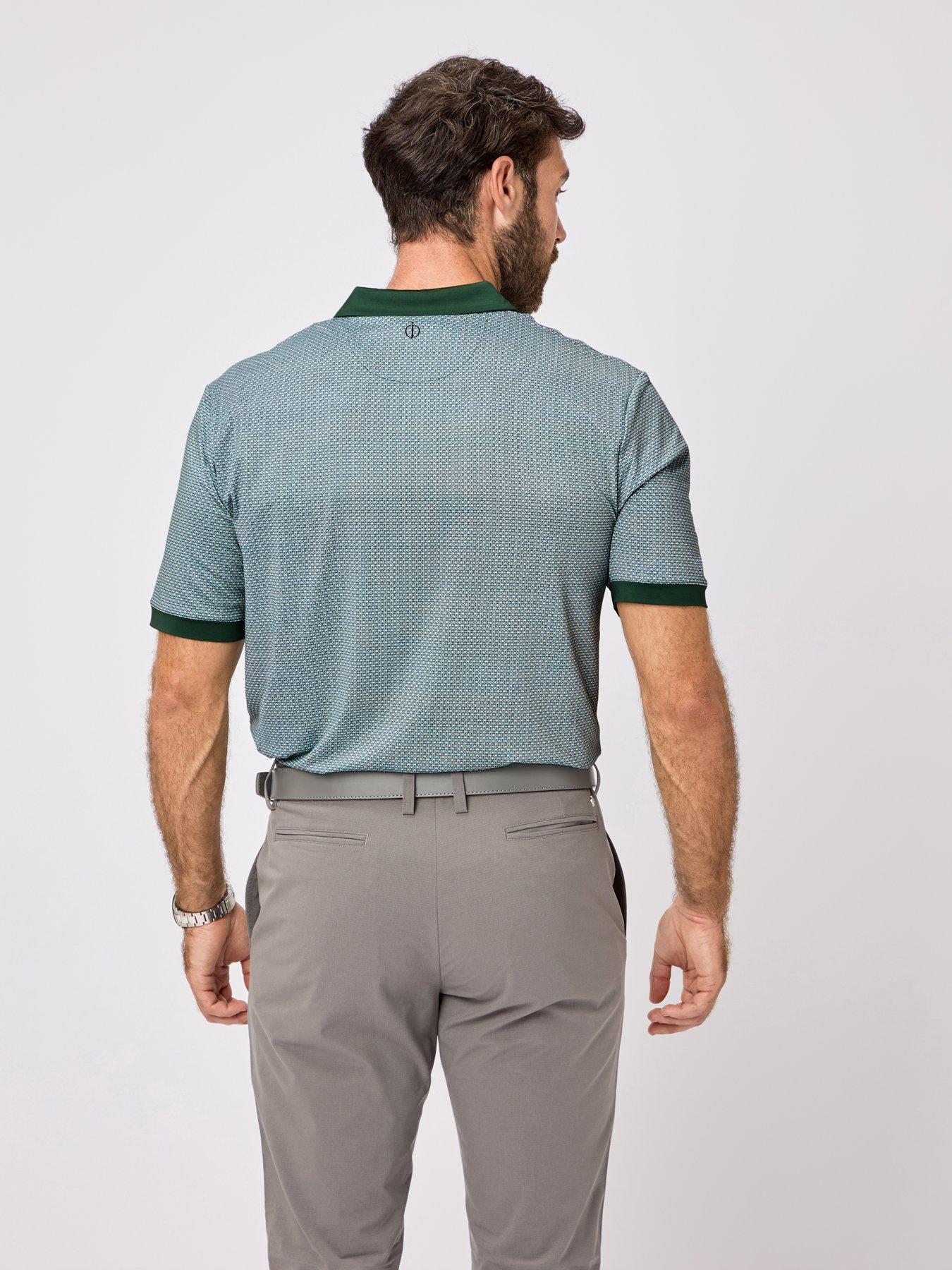 Image 4 of 4 of Oscar Jacobson Mens Golf Regent Polo Shirt - Green