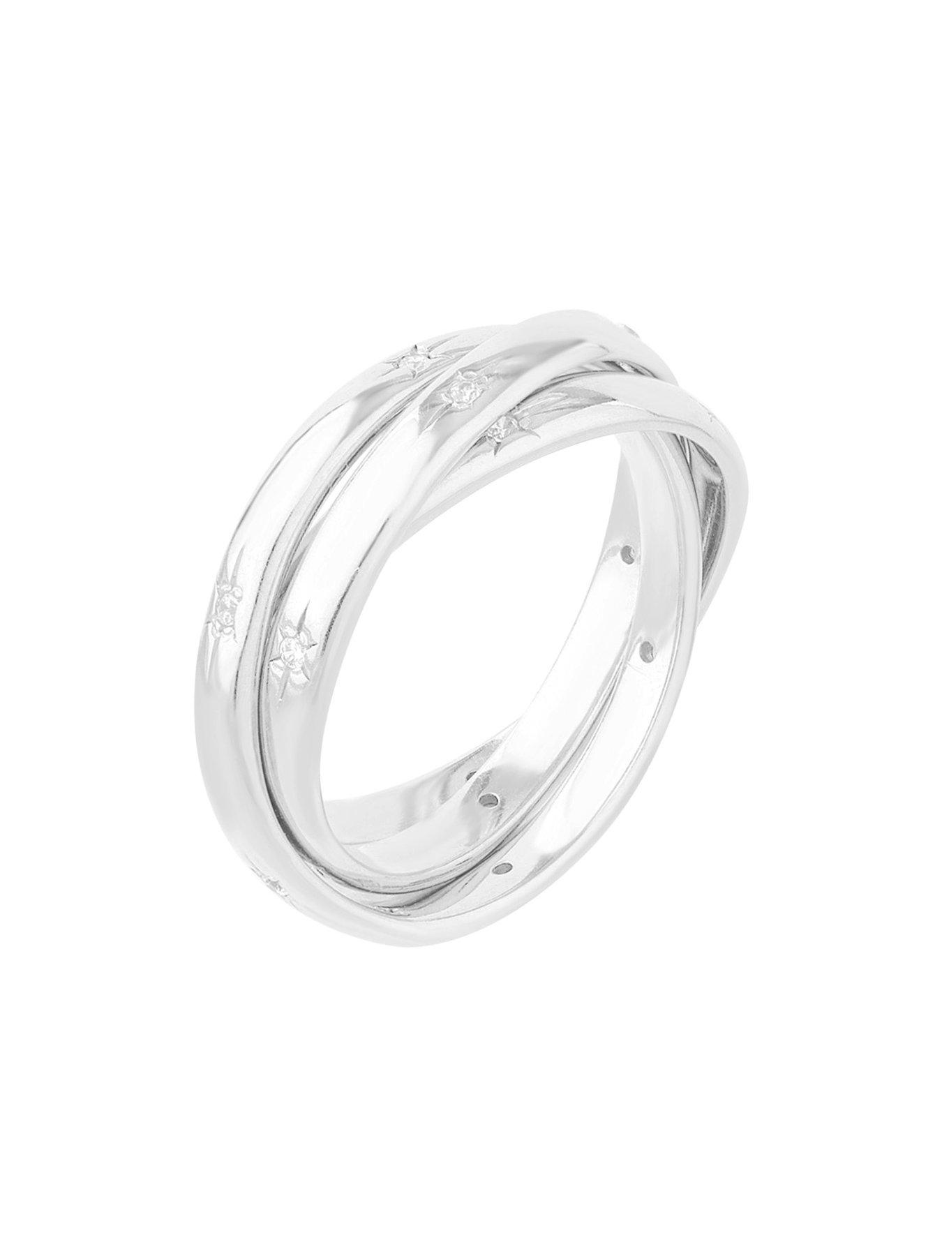 Image 3 of 7 of Seol + Gold Sterling Silver CZ Star Constellation Rolling Ring