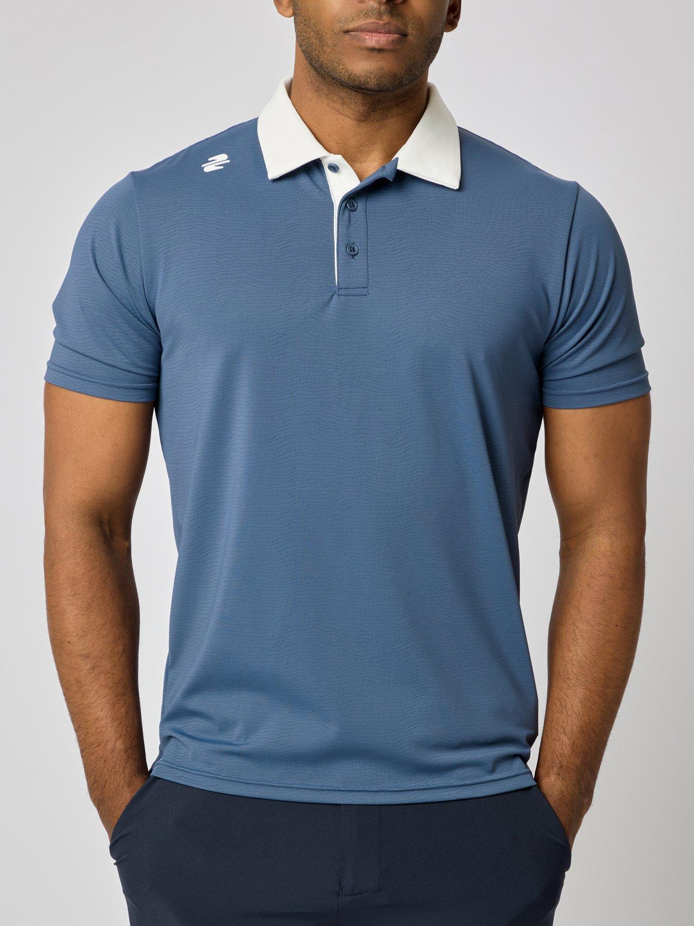 Stuburt Mens Golf Lit Polo T-Shirt - Blue