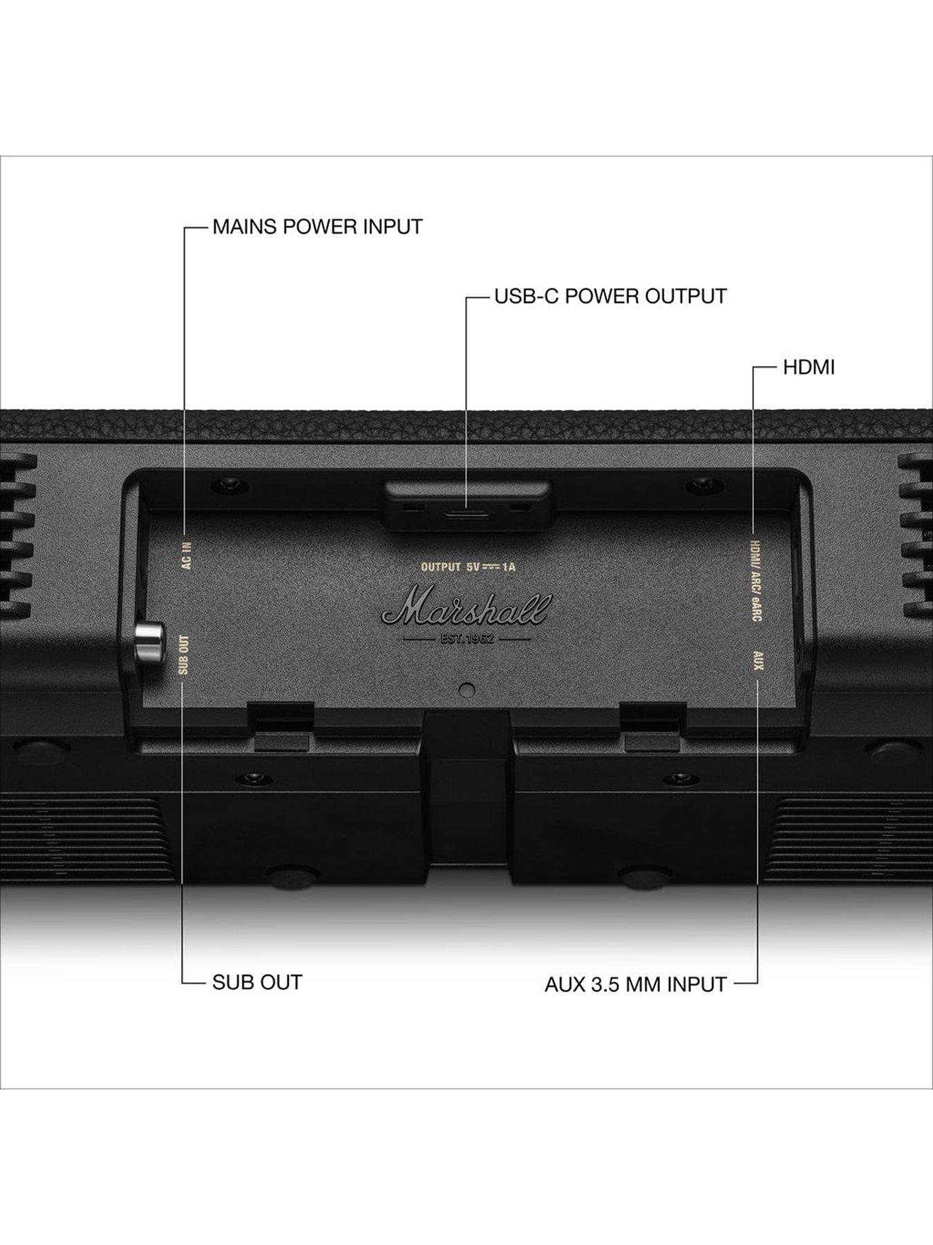  image of marshall-marshall-heston-60-soundbar-black